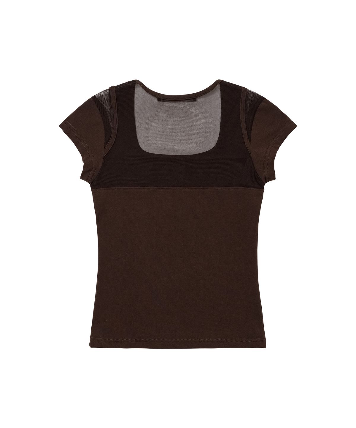 웰빙익스프레스(WELLBEING EXPRESS) Mesh Point Half Sleeve Brown