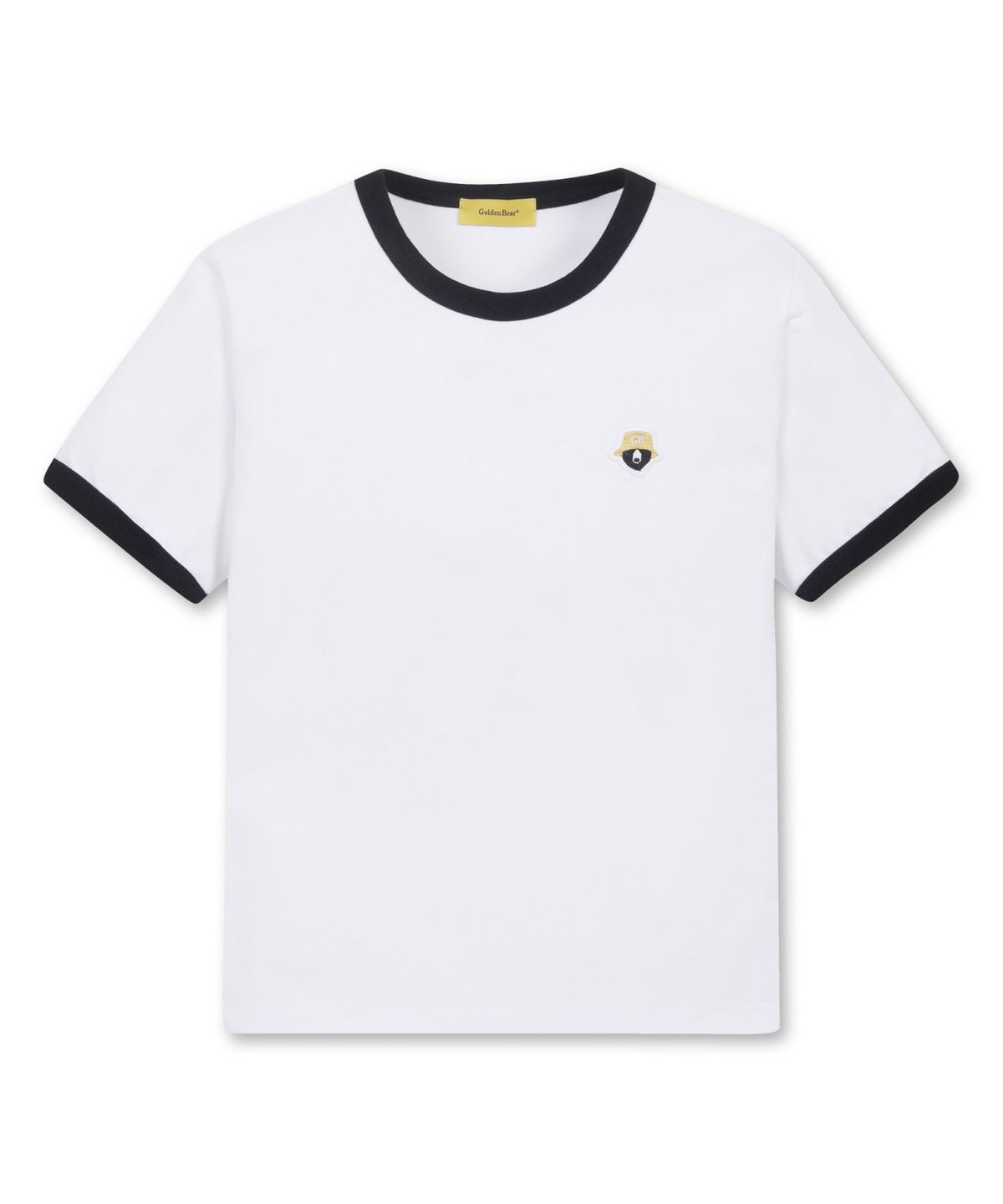 골든베어(GOLDEN BEAR) (WOMEN) Ringer Short-Sleeve Round T-Shirt_G5TAM25125WHX