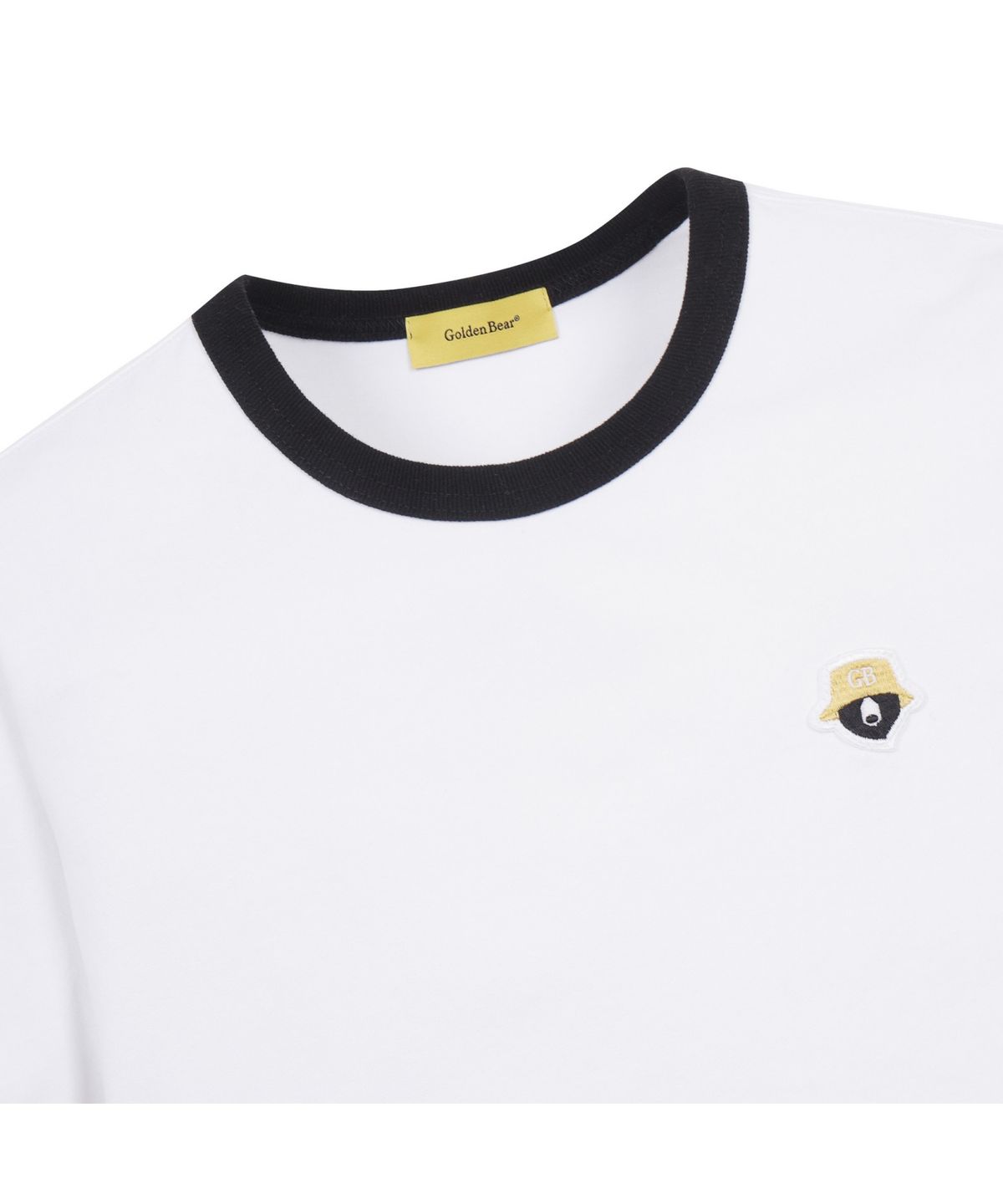 골든베어(GOLDEN BEAR) (WOMEN) Ringer Short-Sleeve Round T-Shirt_G5TAM25125WHX