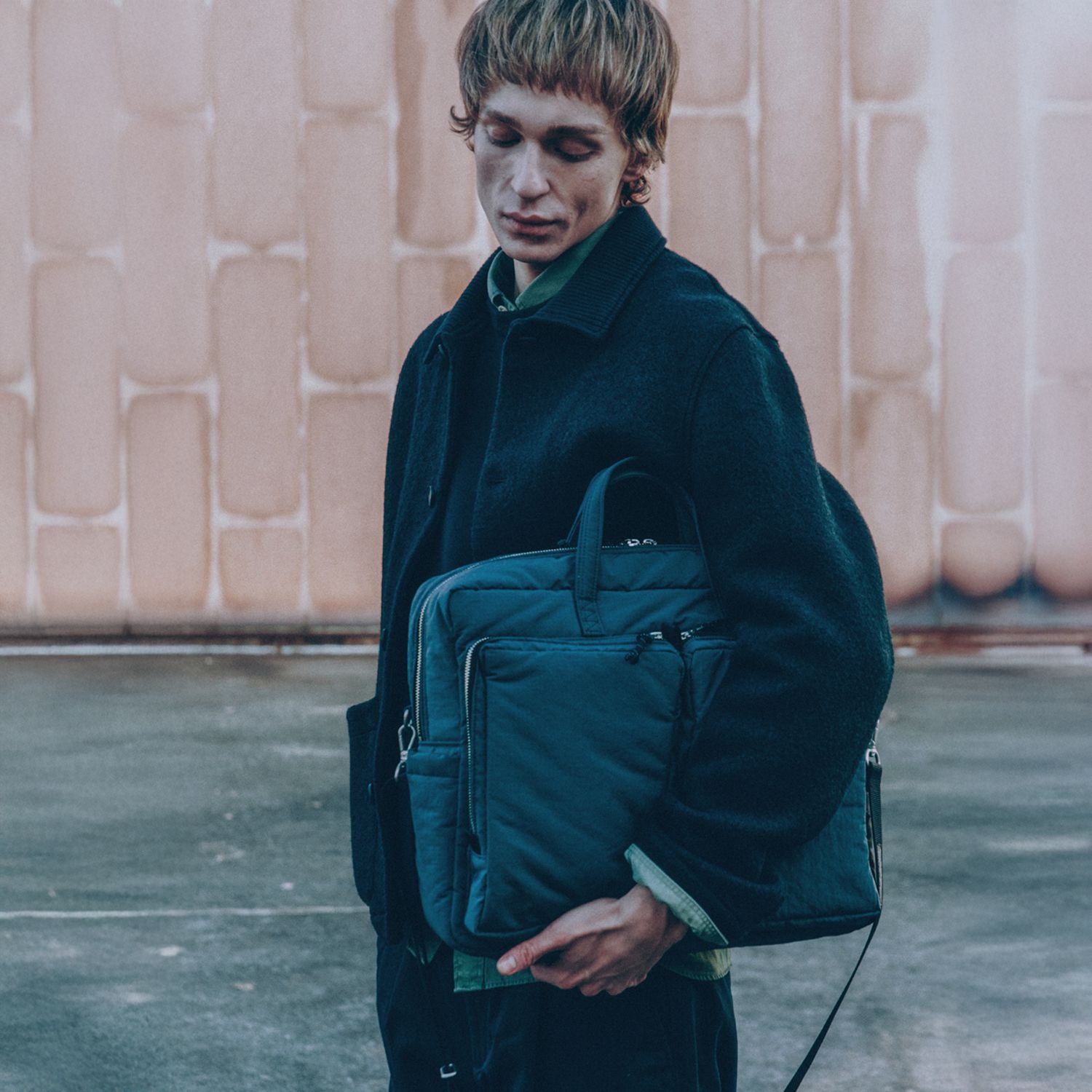 ☆sweetch☆ CITY BOYS LAPTOP CASE Misty Blue CT-005-MB / CT MUSINSA | SWEETCH CITY BOYS BRIEFCASE 001 Misty Blue