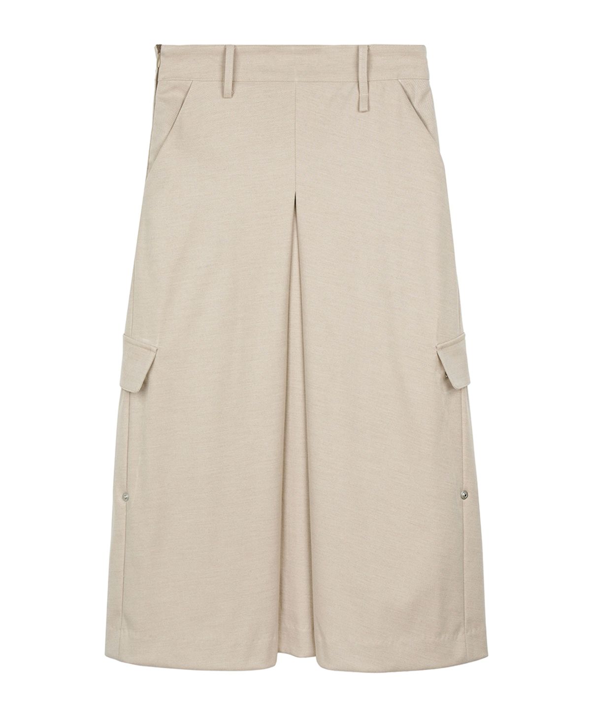 이예(YIYAE) Ciel Ligne Pocket Pleat Skirt Beige