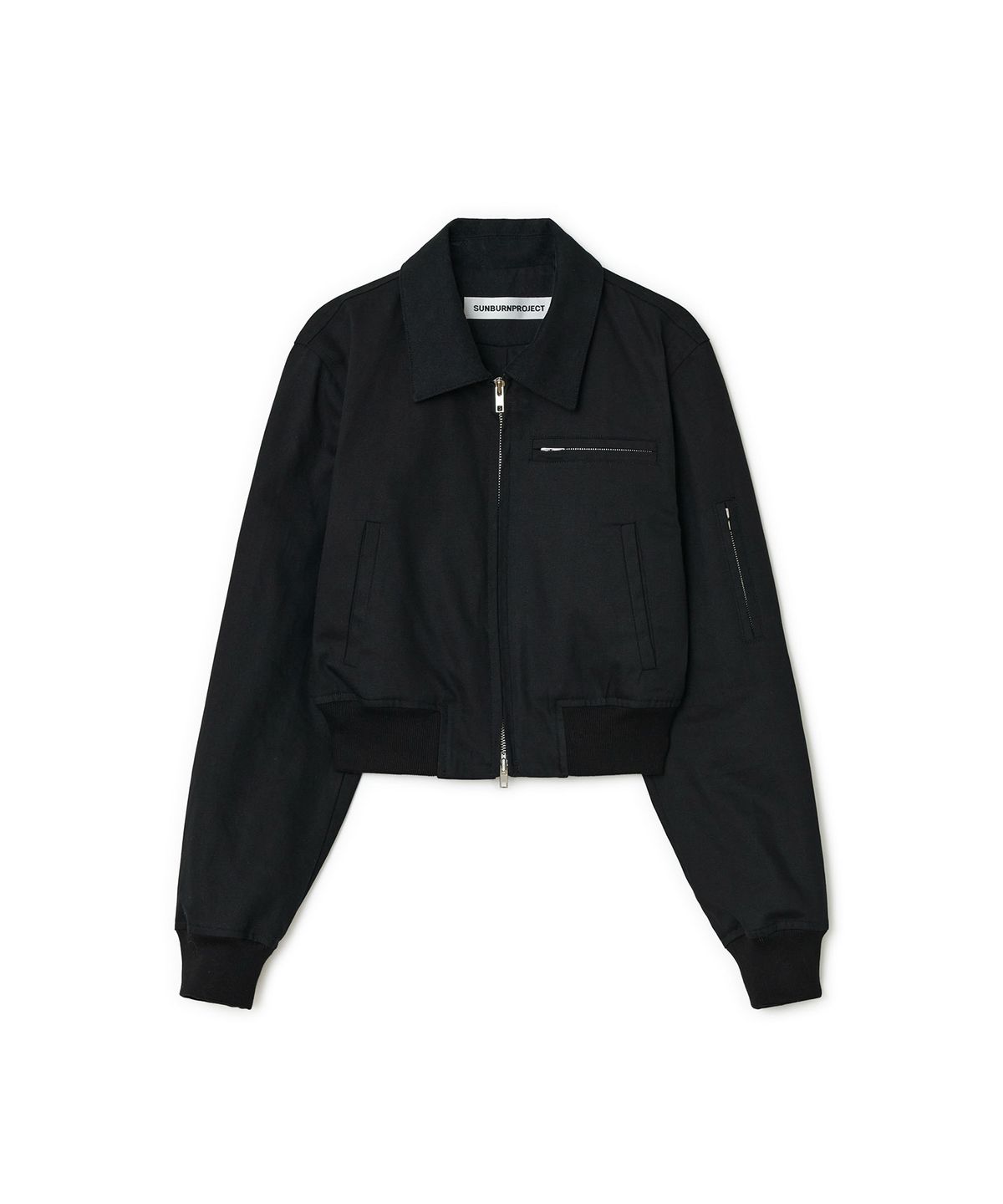 썬번프로젝트(SUNBURNPROJECT) Cotton Crop Jacket, BLACK