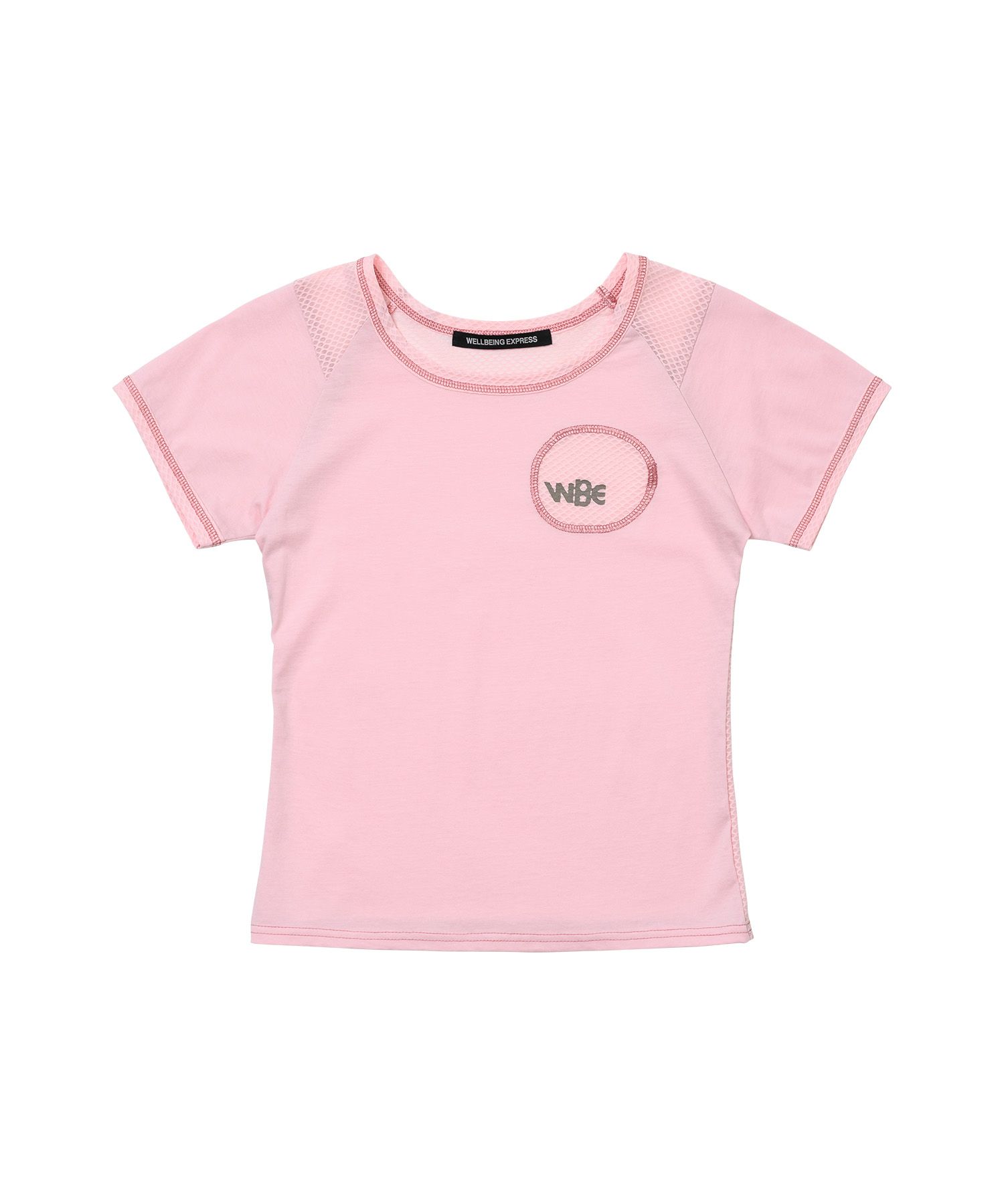 【WELLBEING EXPRESS】 Mesh Combi Half Sleeve / 追跡付 MUSINSA公式 | WELLBEING EXPRESS Mesh Combi Half Sleeve Pink