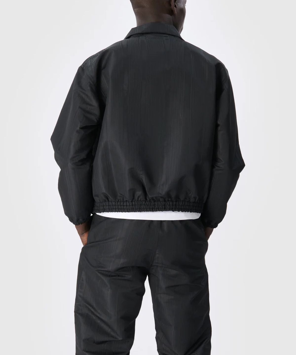 마린 세르(MARINE SERRE) (U) 리사이클드 나일론 트랙 자켓 블랙 RECYCLED NYLON TRACK JACKET BLACK