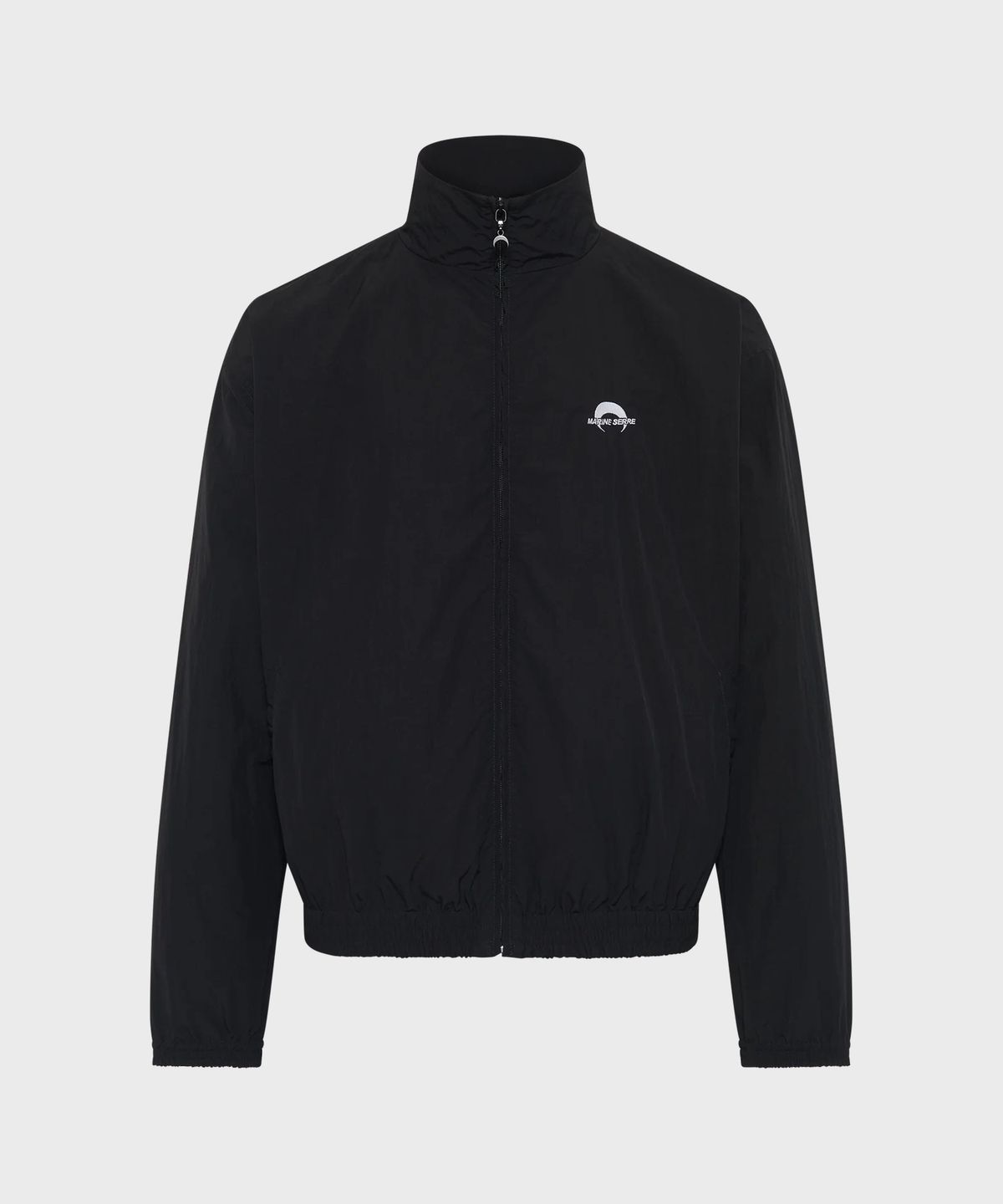 마린 세르(MARINE SERRE) (U) 리사이클드 나일론 트랙 자켓 블랙 RECYCLED NYLON TRACK JACKET BLACK