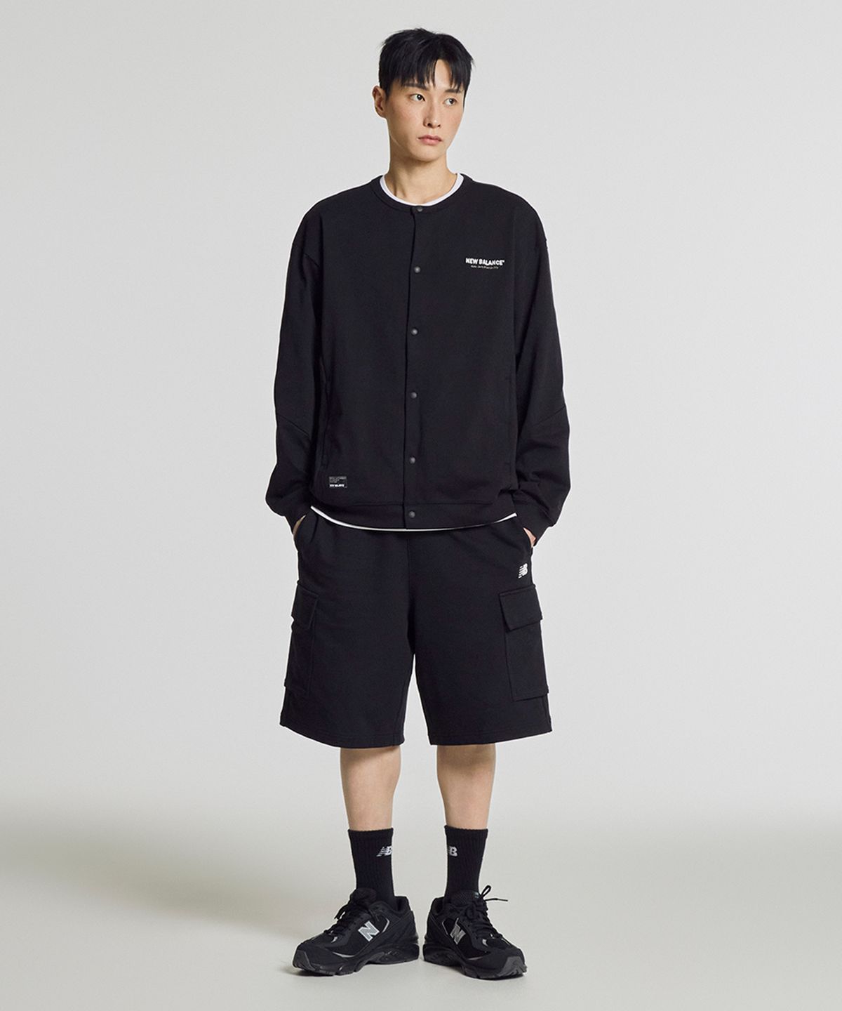 뉴발란스(NEW BALANCE) NBNVG31433 / UNI 헤리티지 5.5부 카고 쇼츠 (BLACK)