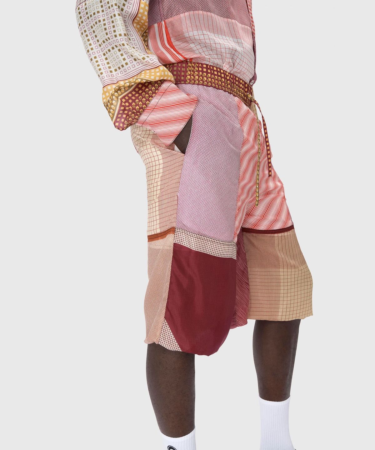 마린 세르(MARINE SERRE) (U) 리제너레이티드 실크 스카프 버뮤다 멀티 REGENERATED SILK SCARVES BERMUDAS MULTICOLOR
