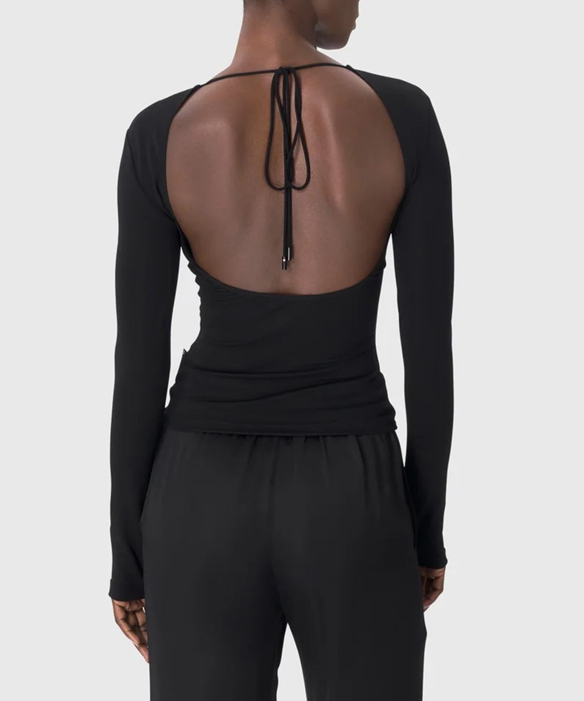 마린 세르(MARINE SERRE) (W) 리제너레이티드 실크 스카프 드레이프 탑 멀티 REGENERATED SILK SCARVES DRAPED TOP MULTICOLOR