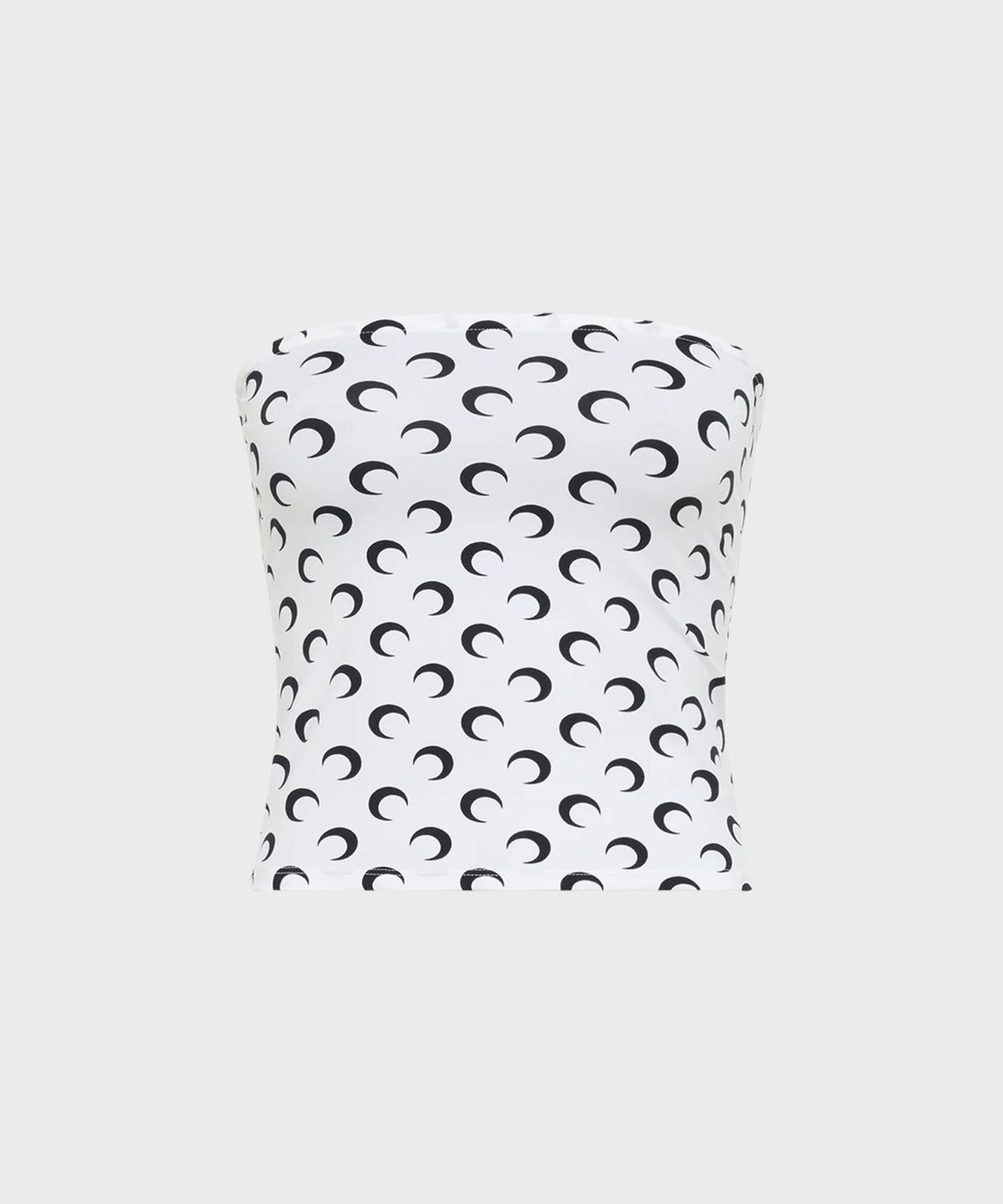 마린 세르(MARINE SERRE) (W) 리사이클드 문 저지 튜브 탑 화이트 RECYCLED MOON JERSEY SS TUBE TOP OPTICAL WHITE