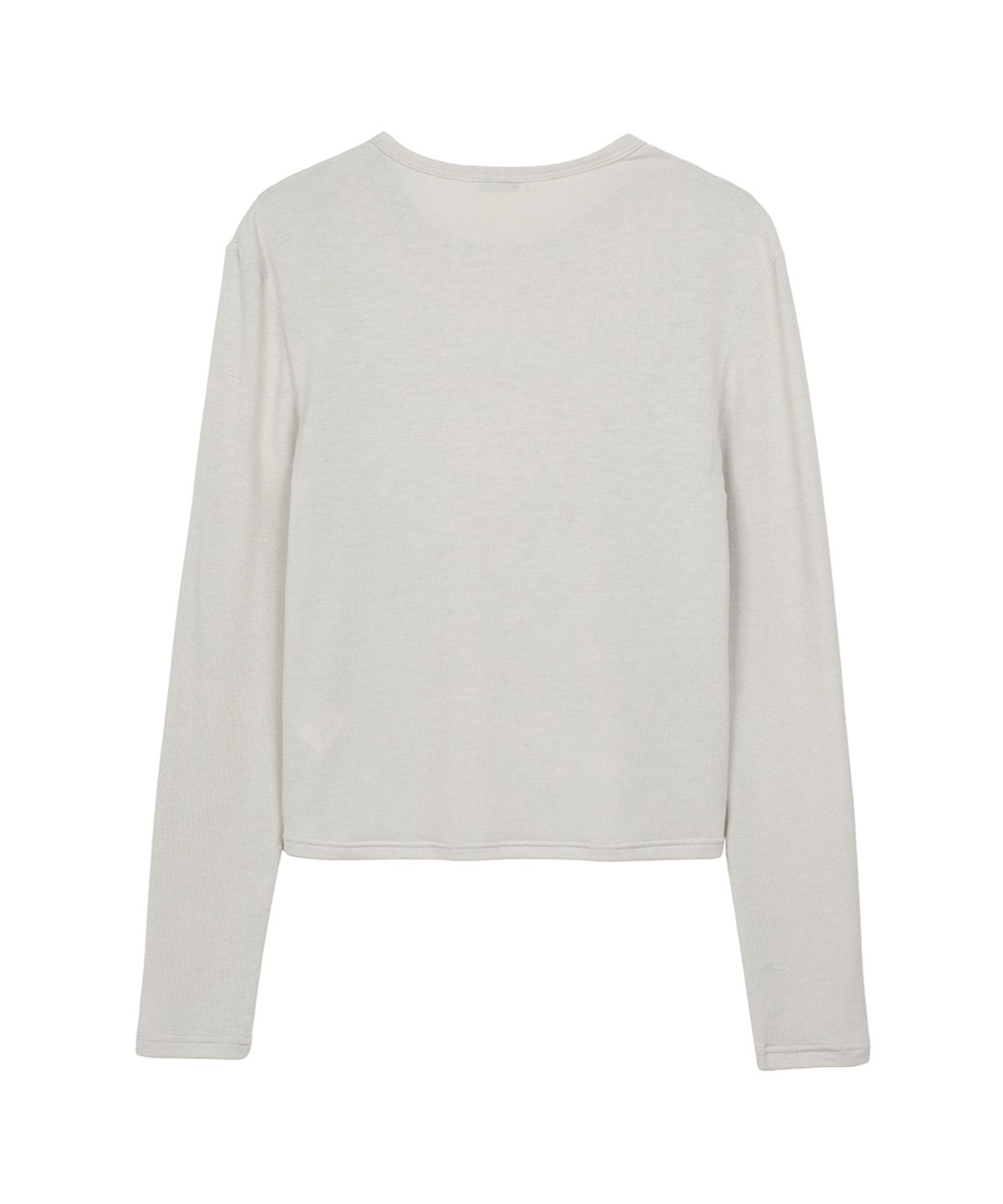 이예(YIYAE) Ensemble Overlay Curve Layered Sleeve Light Grey