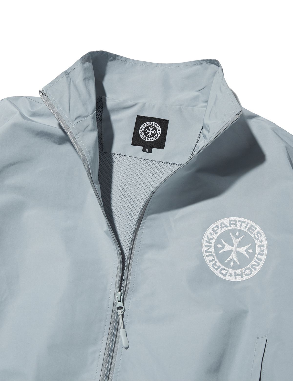 펀치드렁크파티즈(PUNCH DRUNK PARTIES) Embroidered Wind Jacket (GRAY)
