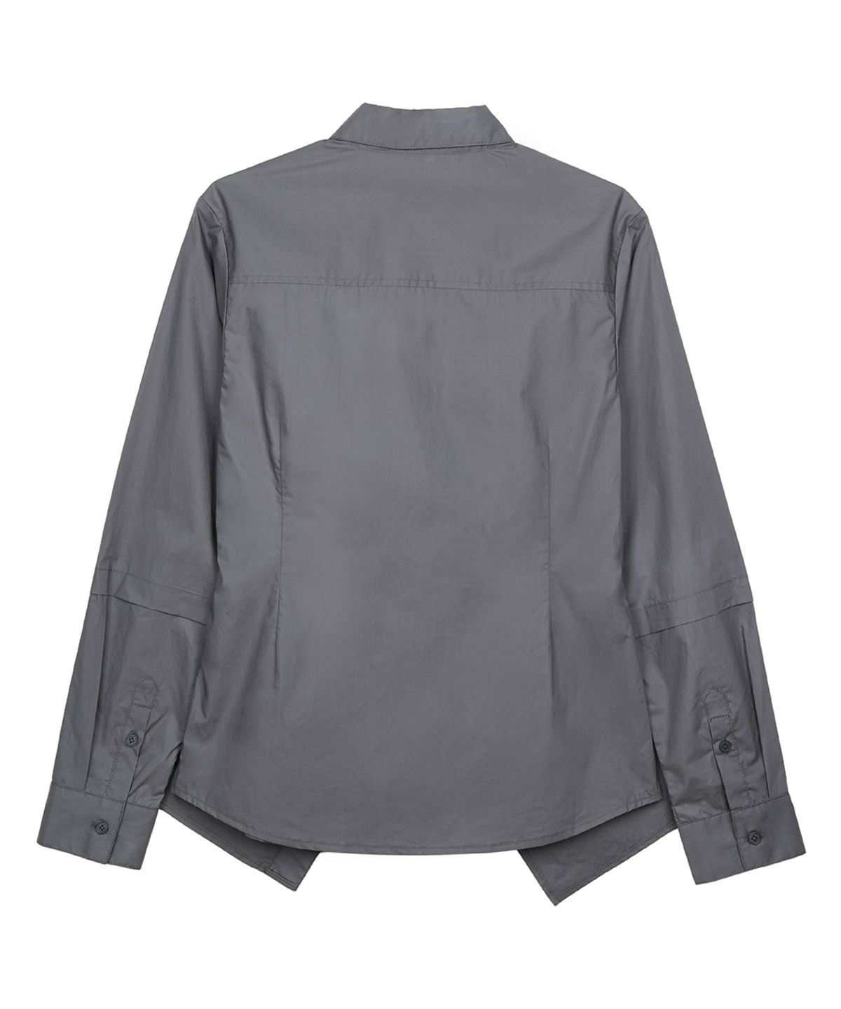 이예(YIYAE) Structured Layered Slim Shirts Charcoal