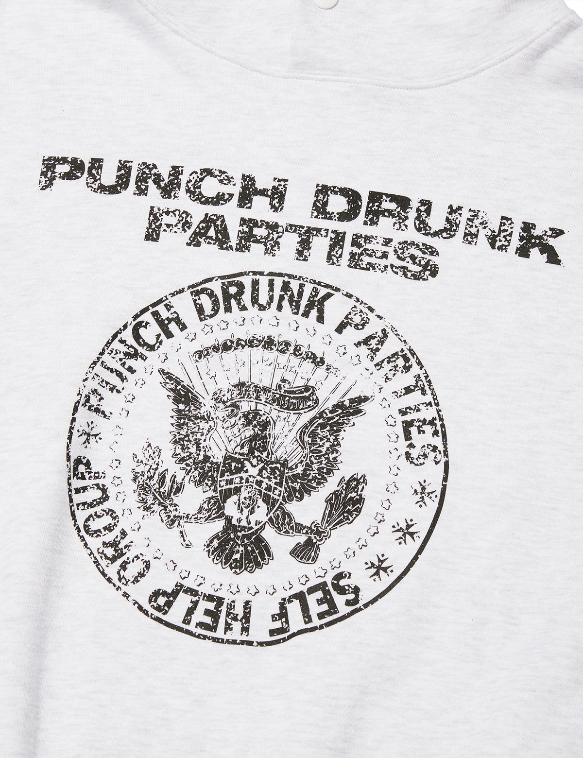 펀치드렁크파티즈(PUNCH DRUNK PARTIES) SHG Seal Oversized Hoodie (MELANGE WHITE)
