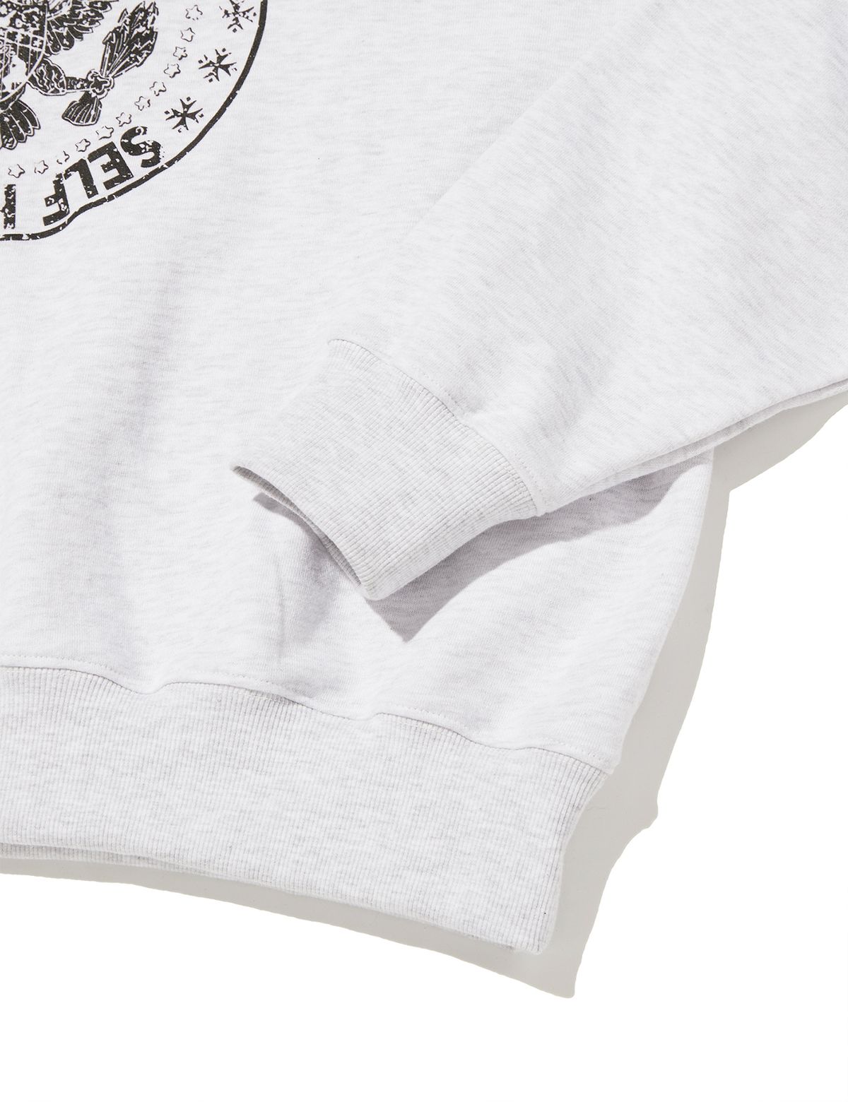 펀치드렁크파티즈(PUNCH DRUNK PARTIES) SHG Seal Oversized Hoodie (MELANGE WHITE)