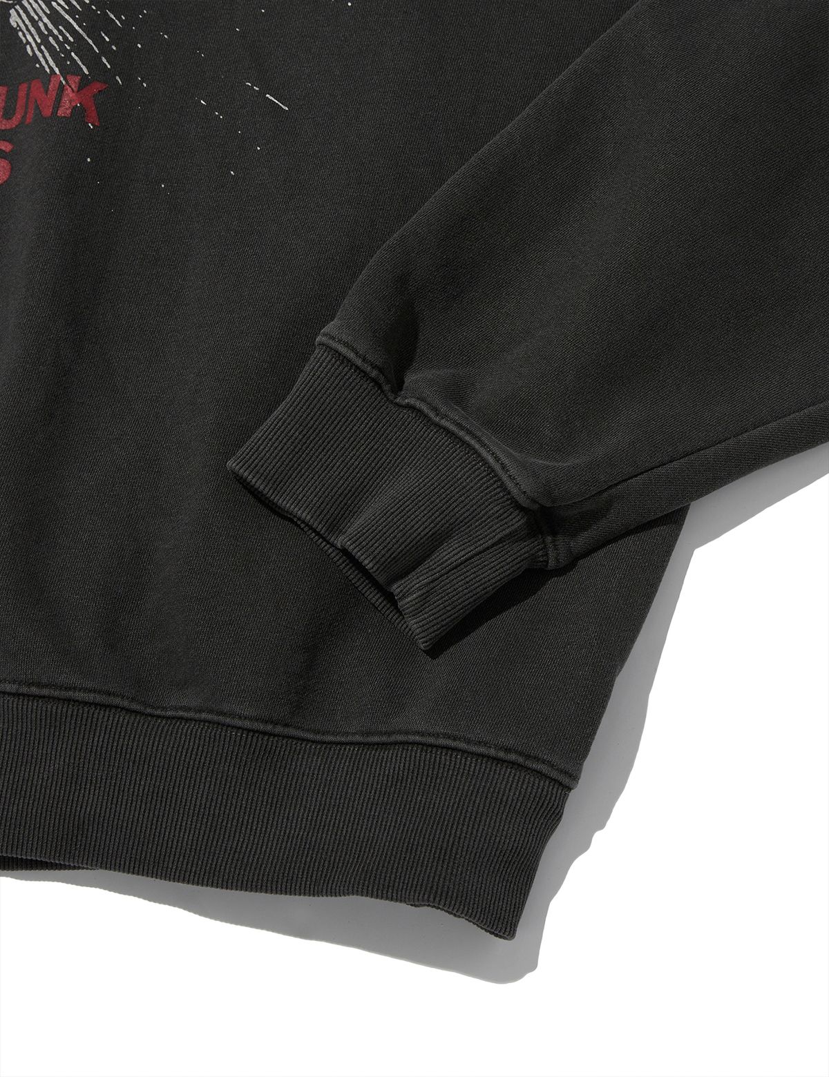 펀치드렁크파티즈(PUNCH DRUNK PARTIES) Dovey Dovey Garment Dyed Hoodie (CHARCOAL)