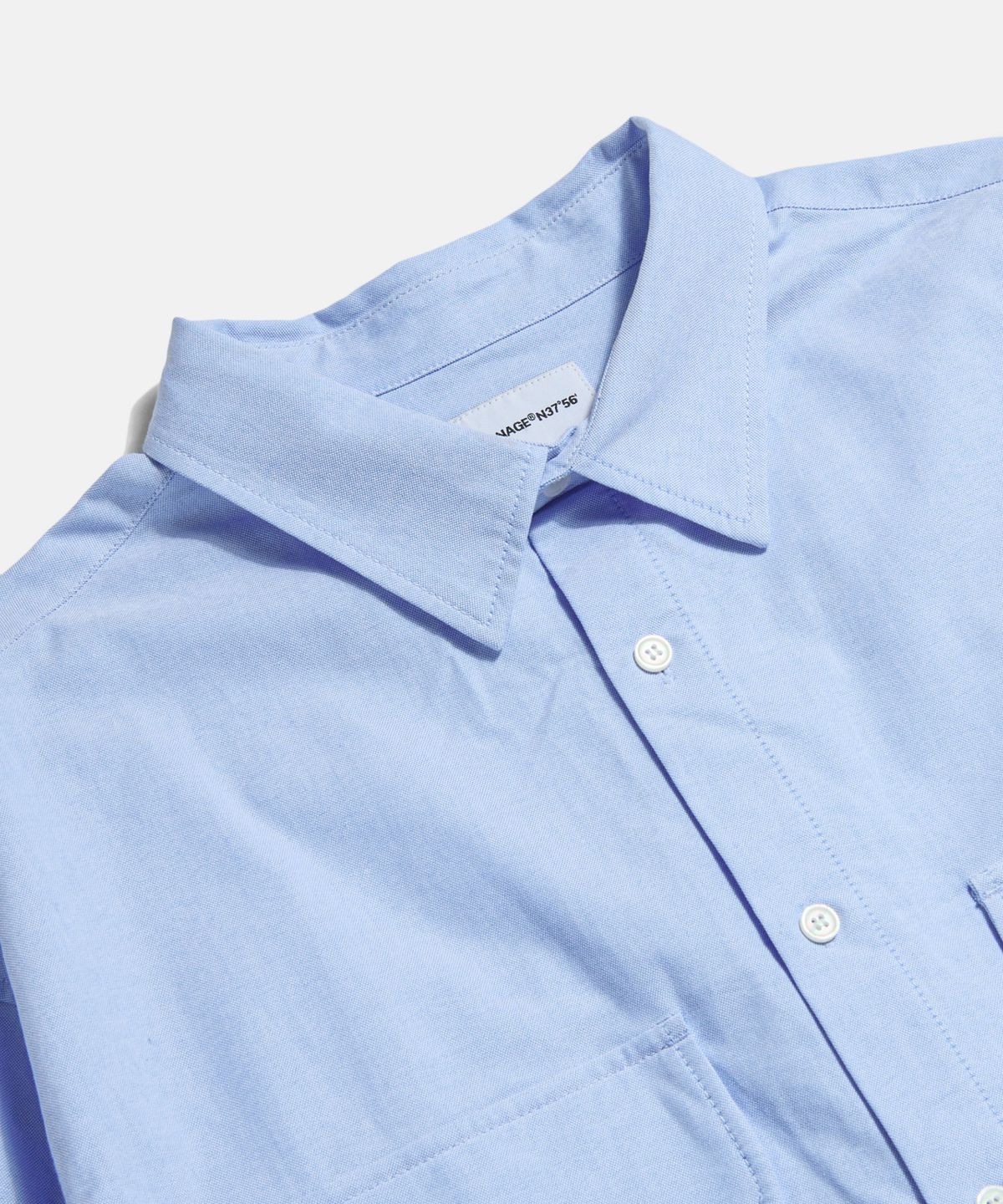 에스피오나지(ESPIONAGE) Double Pocket Oxford Shirt Blue