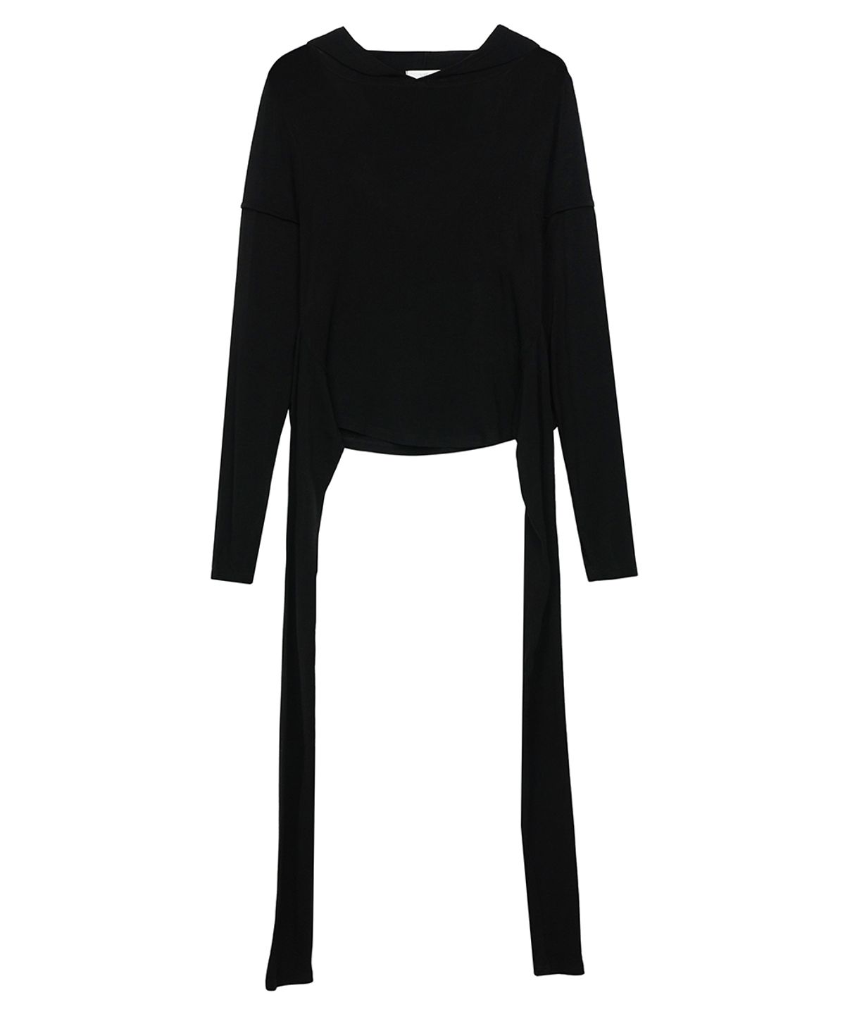 이예(YIYAE) Layered Wrap Knot Hood Black