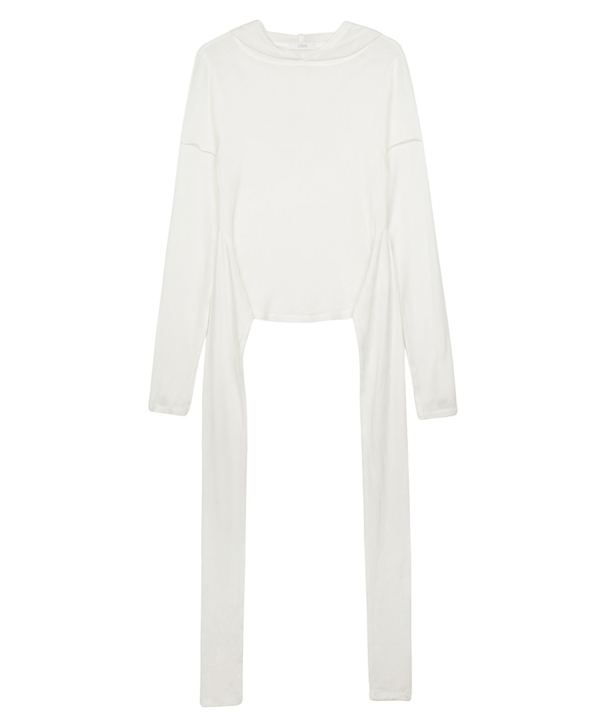 이예(YIYAE) Layered Wrap Knot Hood Ivory