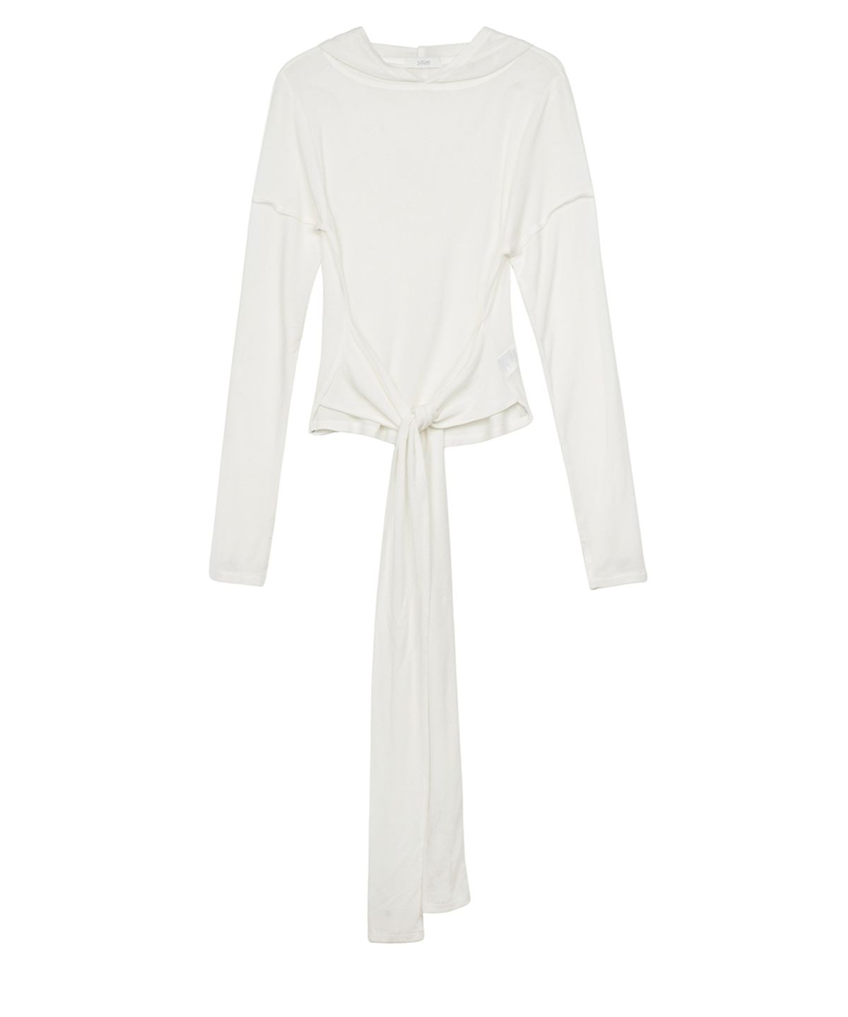 이예(YIYAE) Layered Wrap Knot Hood Ivory