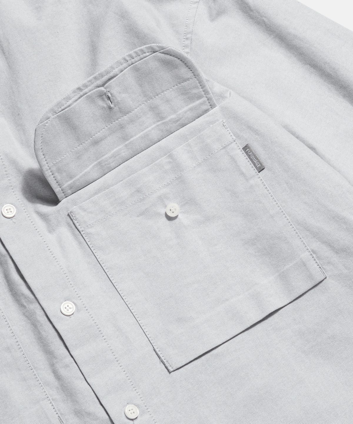 에스피오나지(ESPIONAGE) Double Pocket Oxford Shirt Light Grey