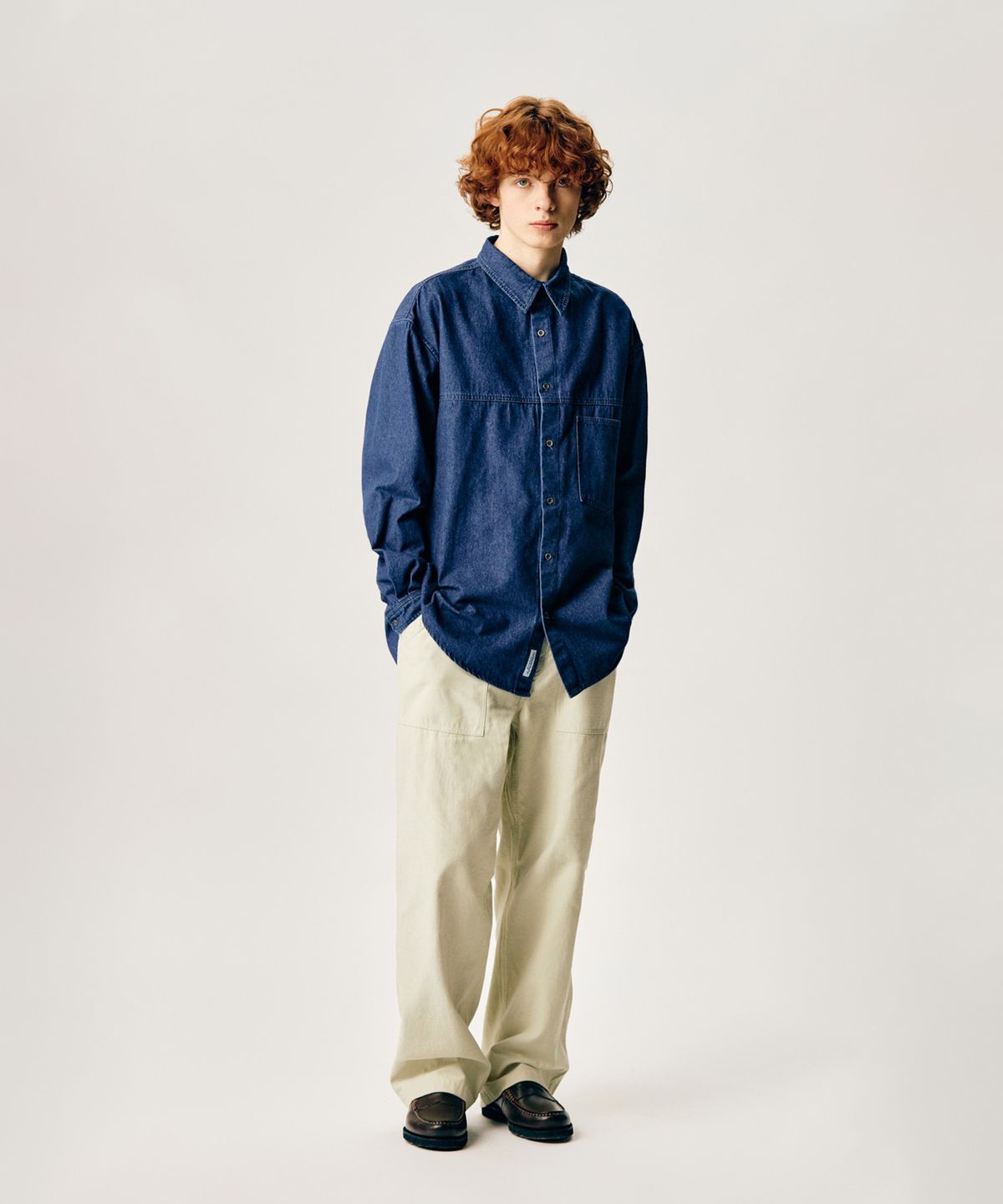 에스피오나지(ESPIONAGE) Denim Comfy Shirt Mid Indigo