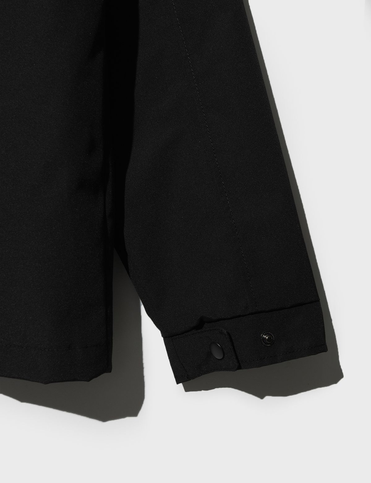 펀치드렁크파티즈(PUNCH DRUNK PARTIES) Circle Logo Coach Jacket (BLACK)
