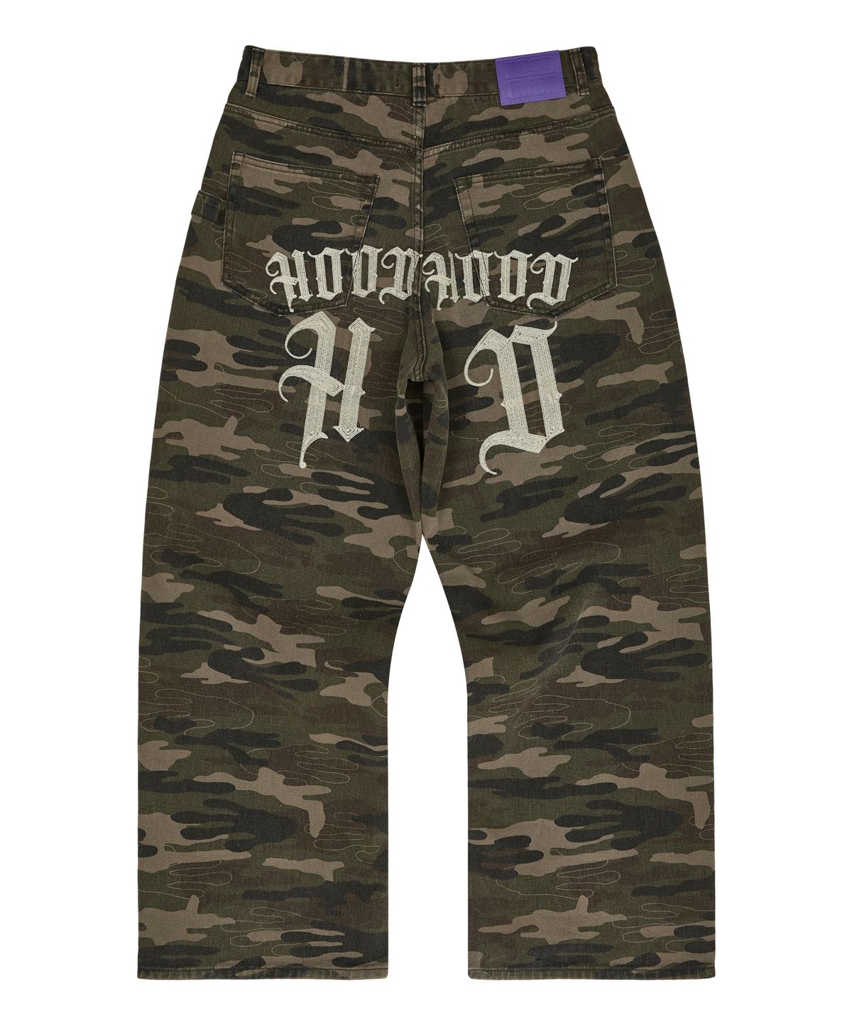 후드후드(HOODHOOD) HD 체인 자수 데님 팬츠 카모