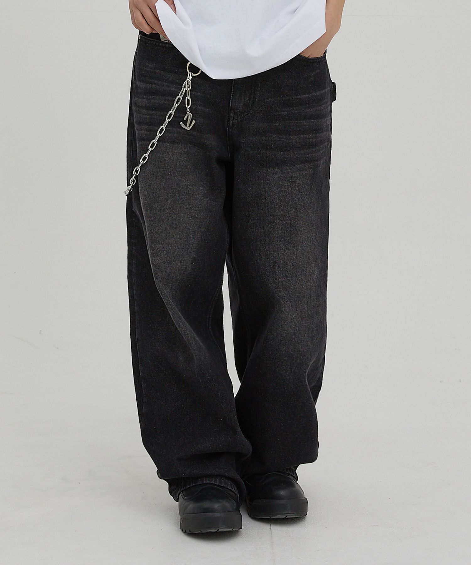 ◆HOODHOOD◆ HD Chain Embroidery Denim Pants Camo HDBE01PT02 HOODHOOD]】HD Chain Embroidery Bermuda Denim Pants CAMO - MANNA