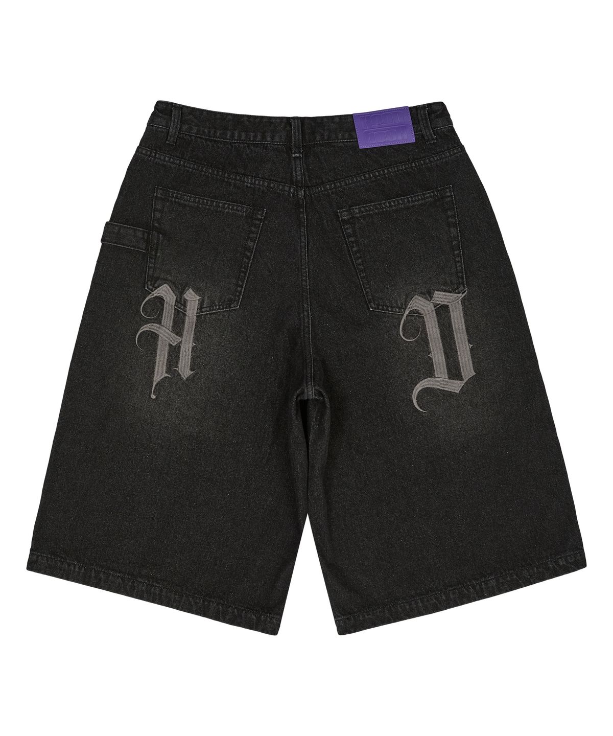 후드후드(HOODHOOD) 스타 로고 카펜터 버뮤다팬츠 블랙