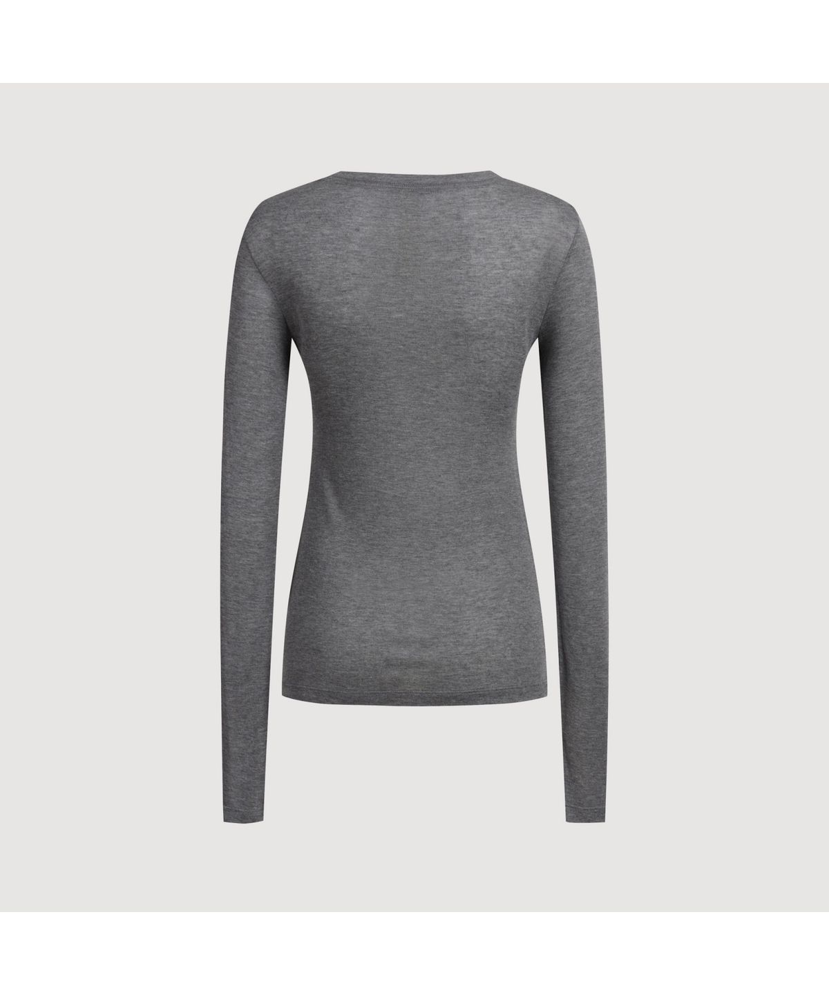 럭키슈에뜨(LUCKY CHOUETTE) [Atelier] Mesh Slim Fit Long Sleeve T-shirt (melange grey) LFTAM25835GYM
