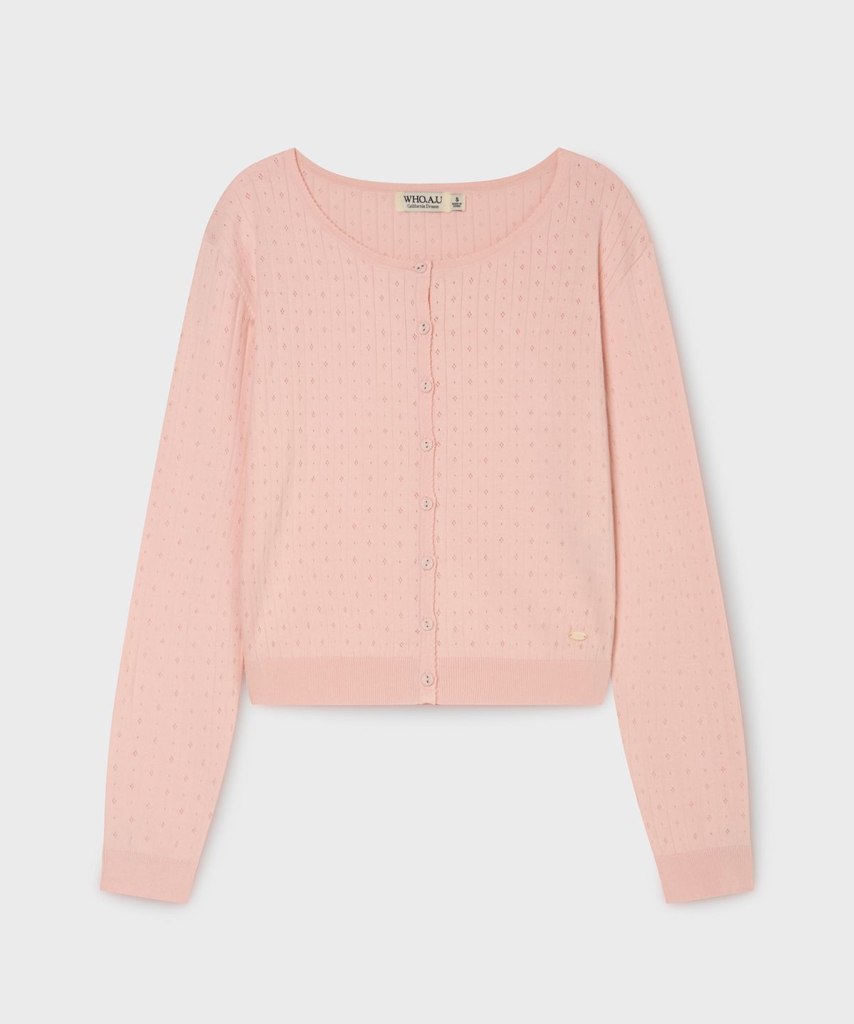 후아유(WHO.A.U) Punching Skashi Cardigan (Set-up) / WHCKG2433F