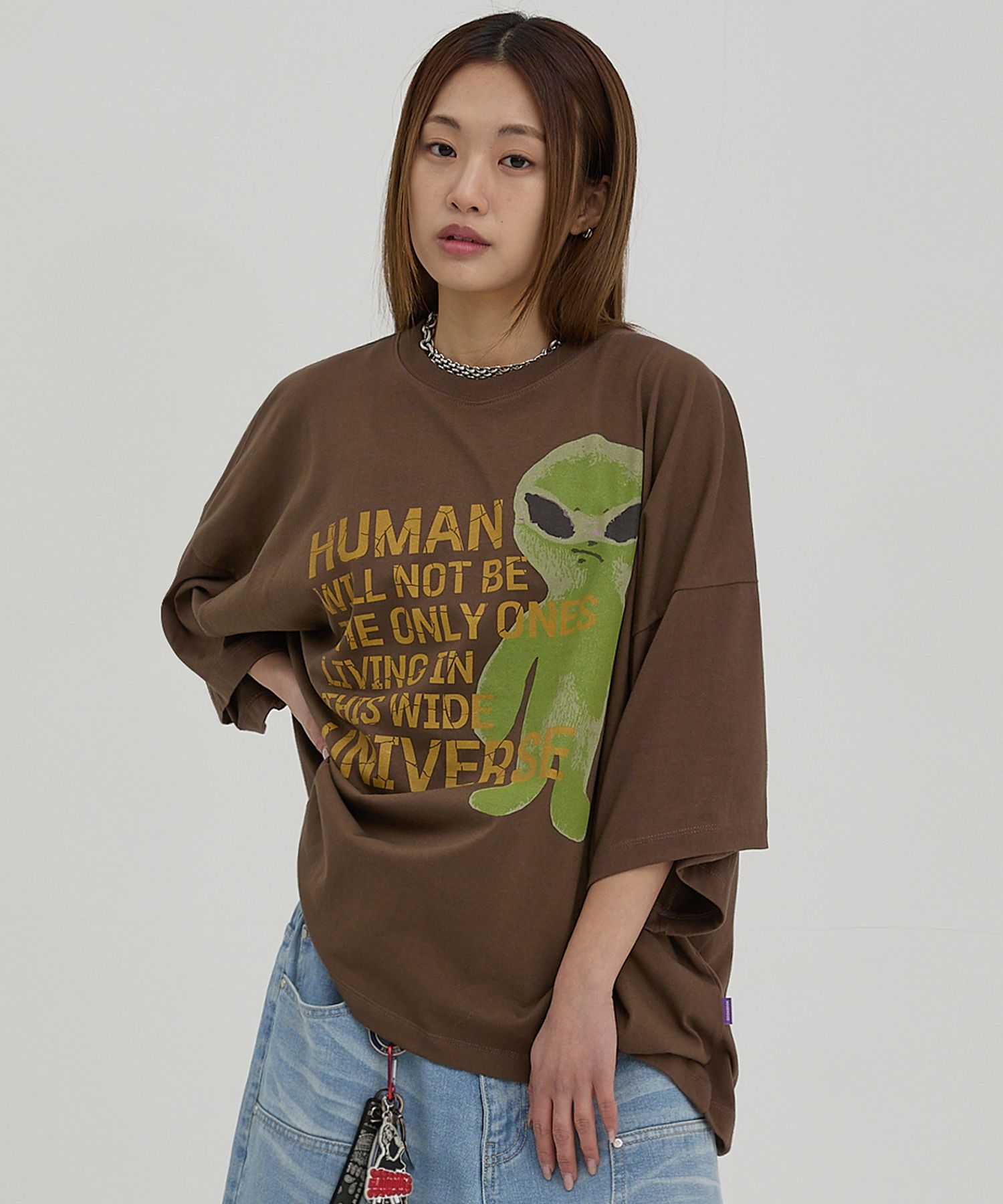 HOODHOOD ♥ Alien Stamp Overfit Short Sleeve T-shirt MUSINSA | HOODHOOD Alien Stamp Overfit Short Sleeve T-shirt Navy
