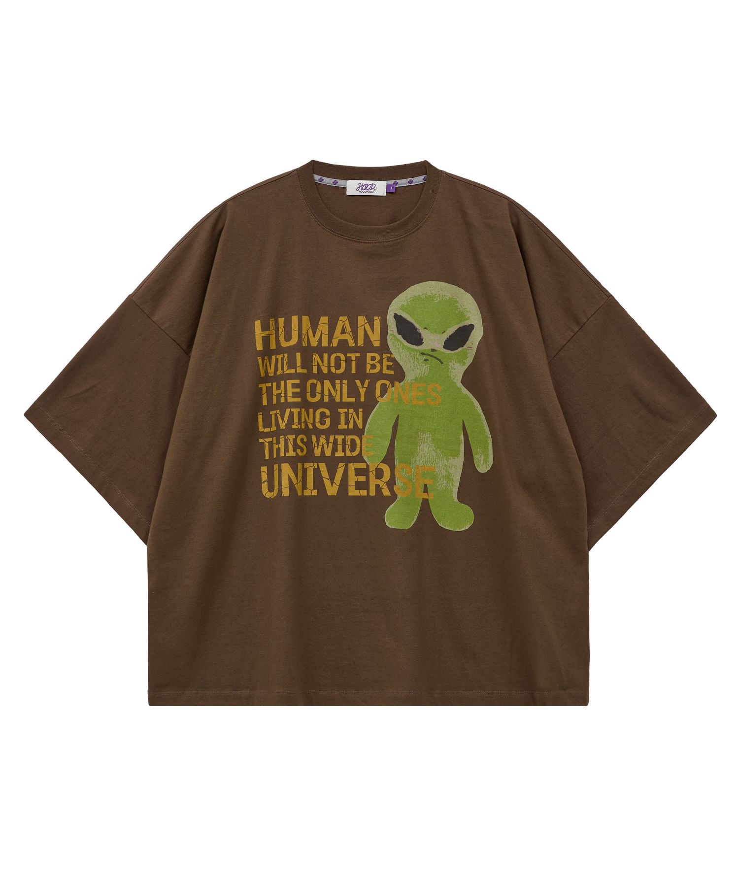 HOODHOOD ♥ Alien slogan overfit short sleeve t-shirt MUSINSA | HOODHOOD Alien slogan overfit short sleeve t-shirt