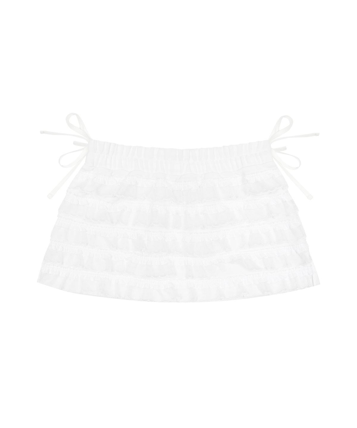 러브이즈트루(LUVISTRUE) [MARIE] LAYERED SHORT SKIRT(WHITE)