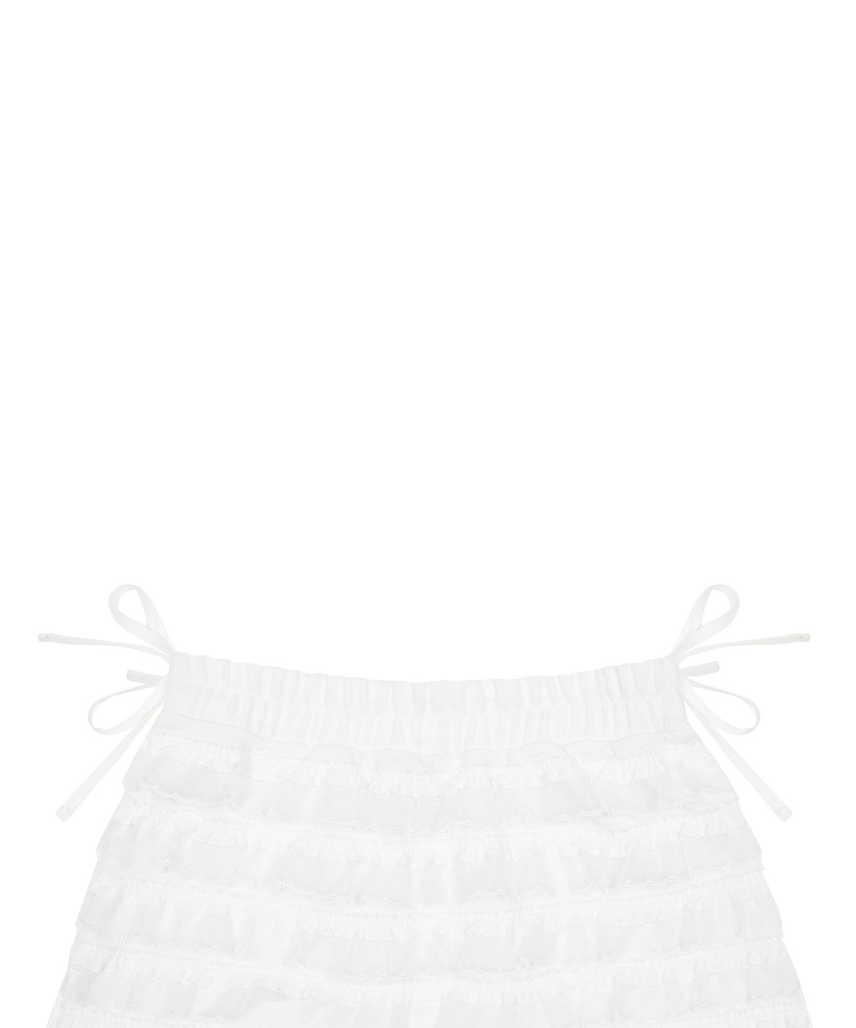러브이즈트루(LUVISTRUE) [MARIE] LAYERED SHORT SKIRT(WHITE)