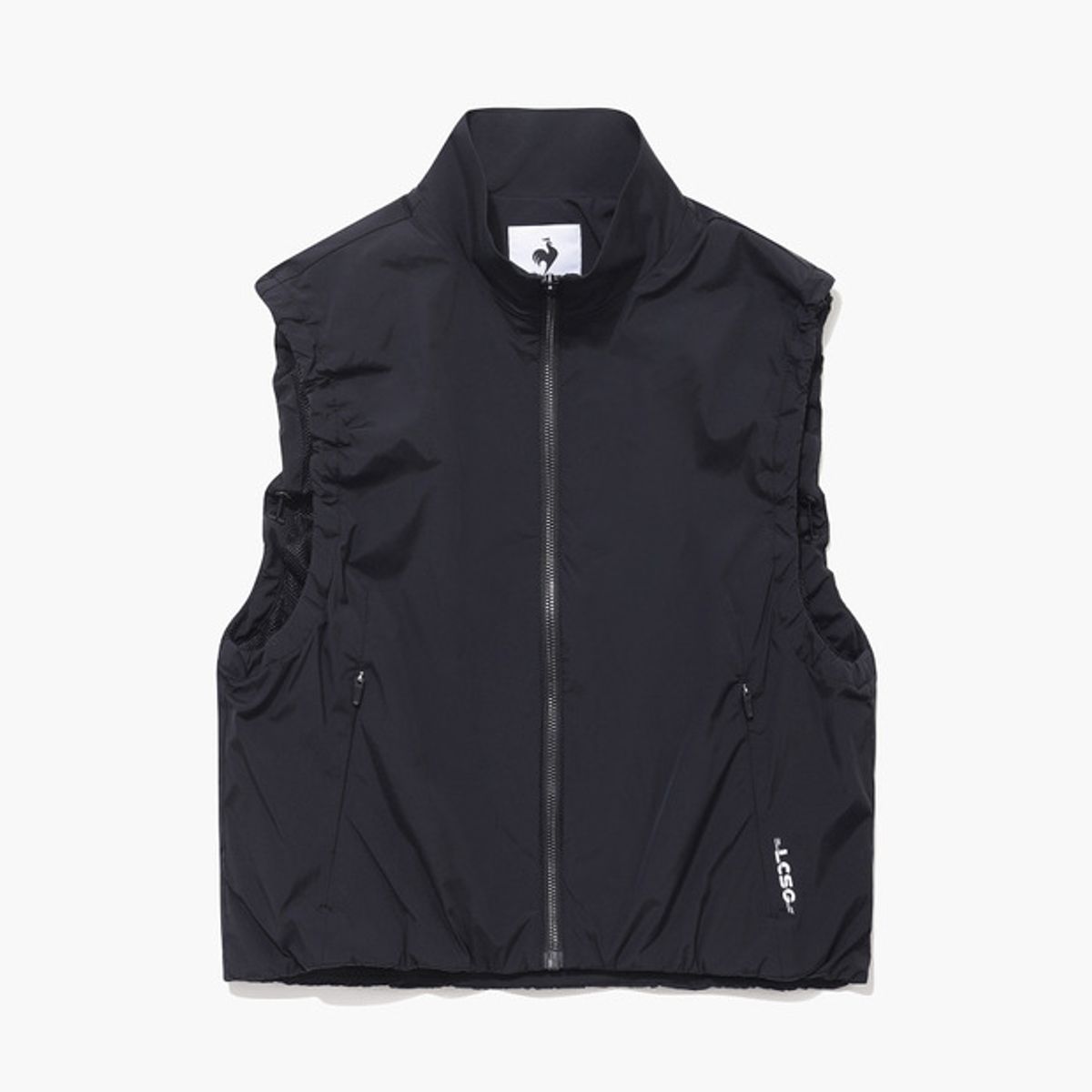 르꼬끄 골프(LECOQ GOLF) 여성 셔링 포인트 우븐 풀집업 베스트 (GQ122LWV12)