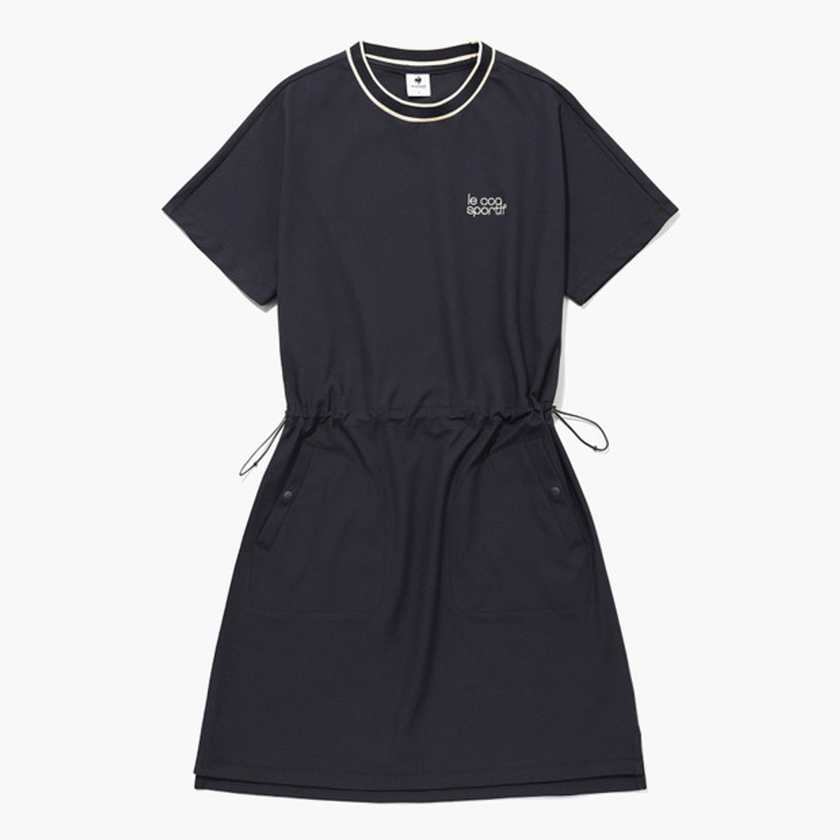 르꼬끄 골프(LECOQ GOLF) 여성 레터링 포인트 라운드넥 원피스 (GQ122LOP31)