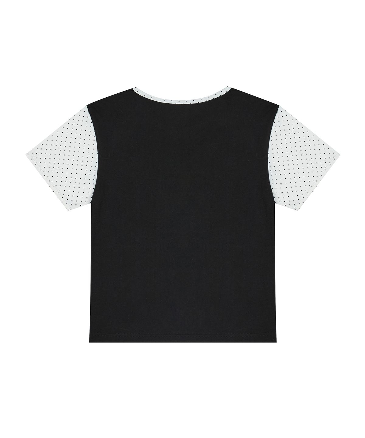 러브이즈트루(LUVISTRUE) [MARIE] FRILL LETTERING TEE(BLACK)