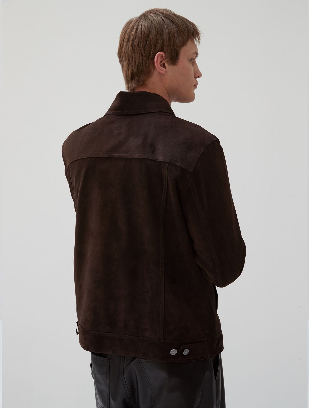 베르데마르(VERDEMAR) Italian suede Trucker JK_Deep Brown
