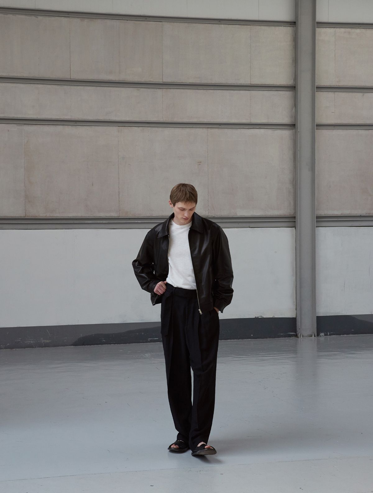 베르데마르(VERDEMAR) European Lambskin Overfit Minimal Blouson
