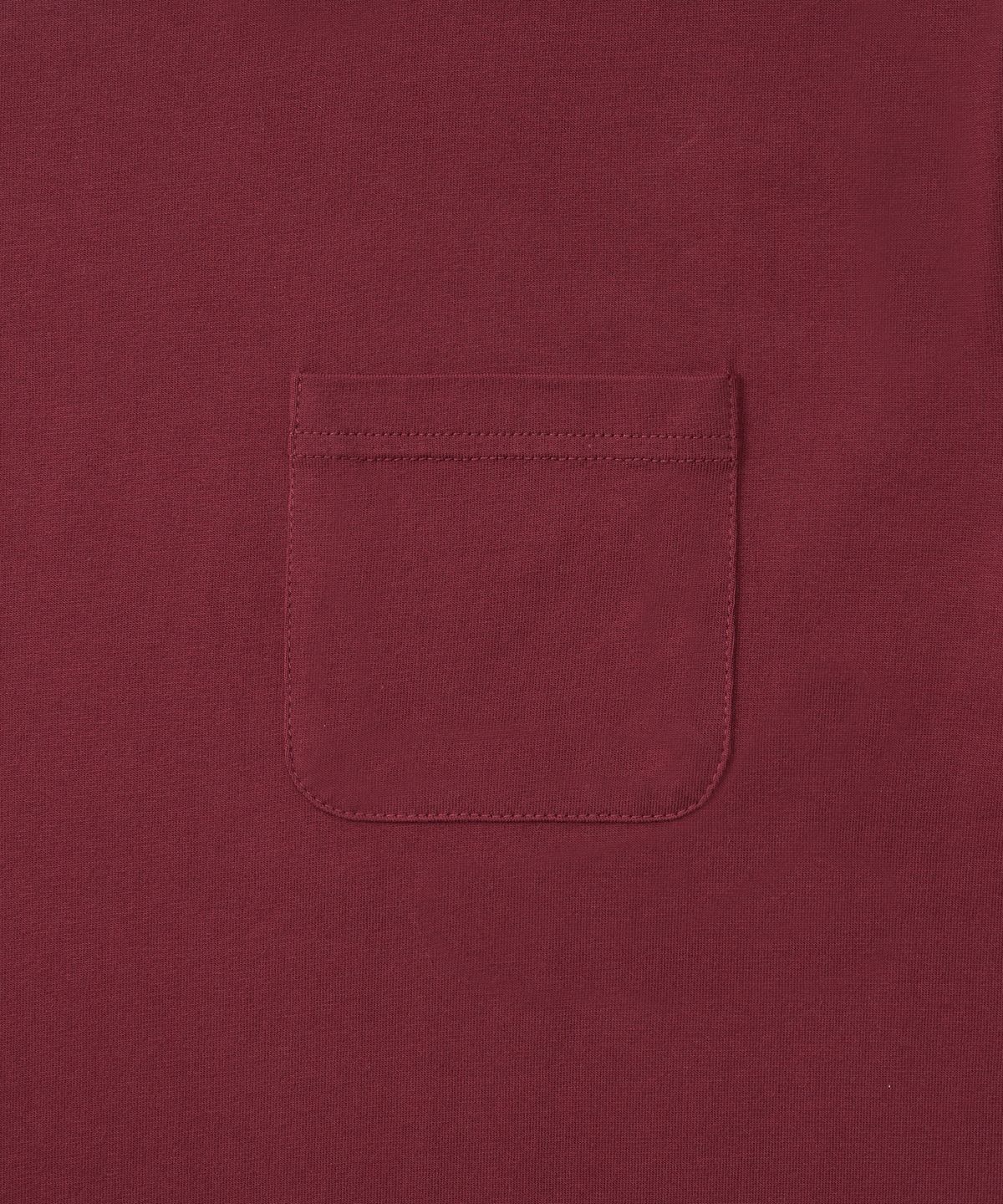 엑스컨테이너(EXCONTAINER) 포켓 하프 링거 티셔츠 (DARK RED)