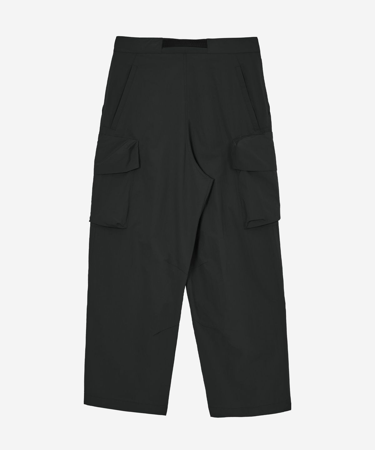 칼라파타르(KALAPATTHAR) Wide Balloon Ankle Zip Belted Cargo Pants - DEEP GRAY