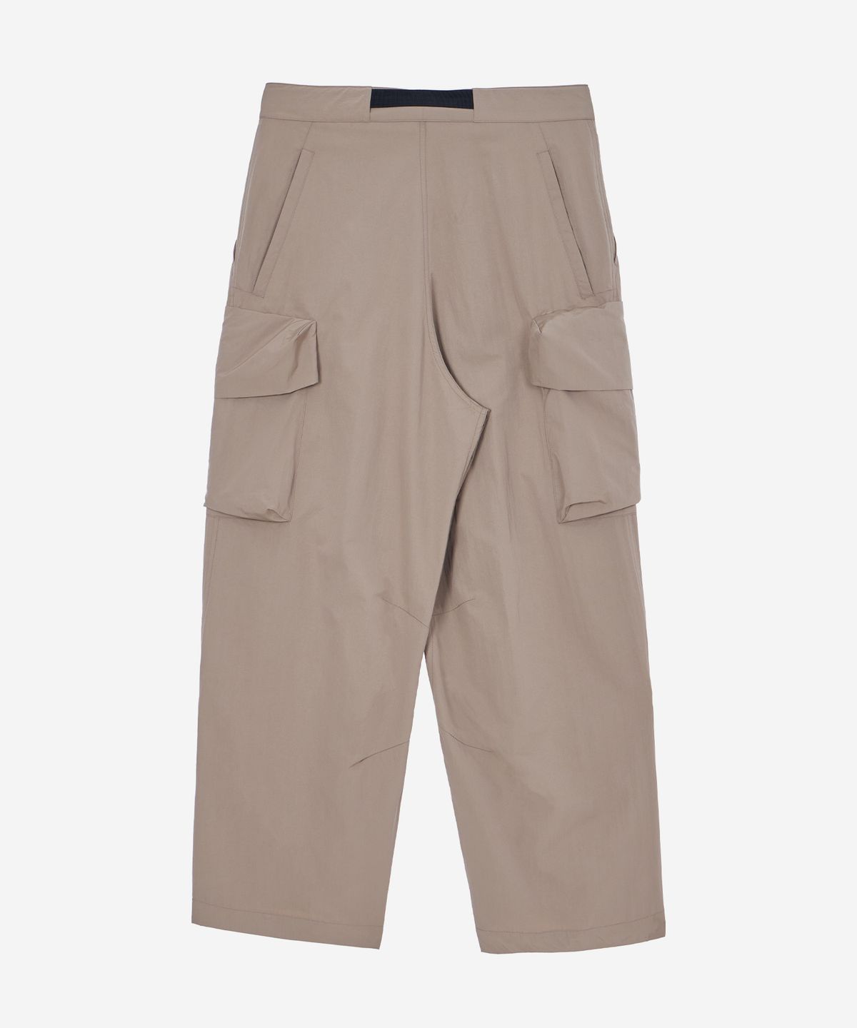 칼라파타르(KALAPATTHAR) Wide Balloon Ankle Zip Belted Cargo Pants - BEIGE