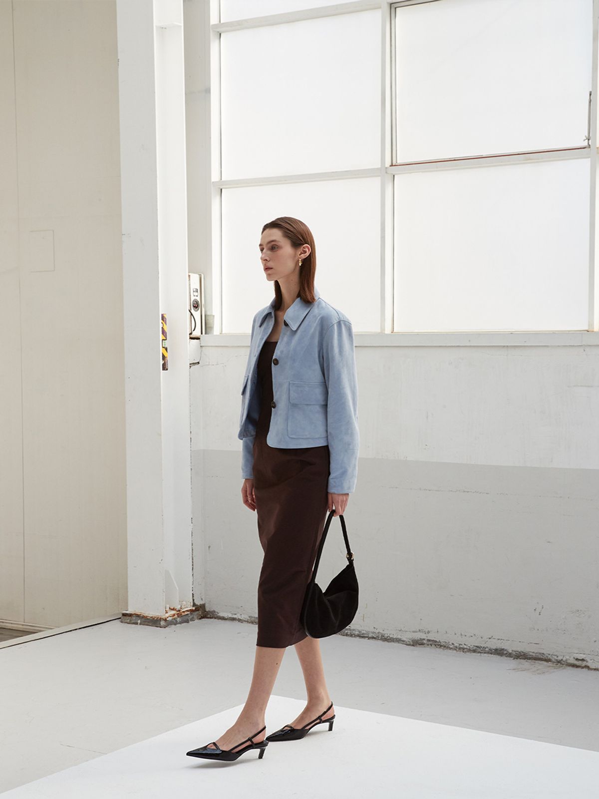 베르데마르(VERDEMAR) Italian suede pocket point JK_Alry Blue