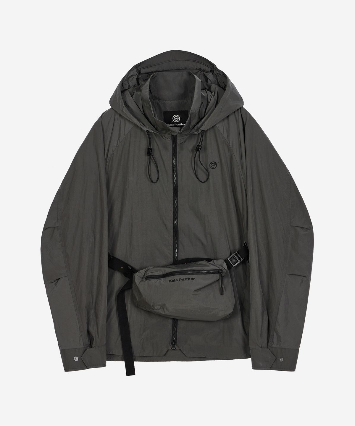 칼라파타르(KALAPATTHAR) Light Weight Holographic Detachable Windbreaker - GRAY