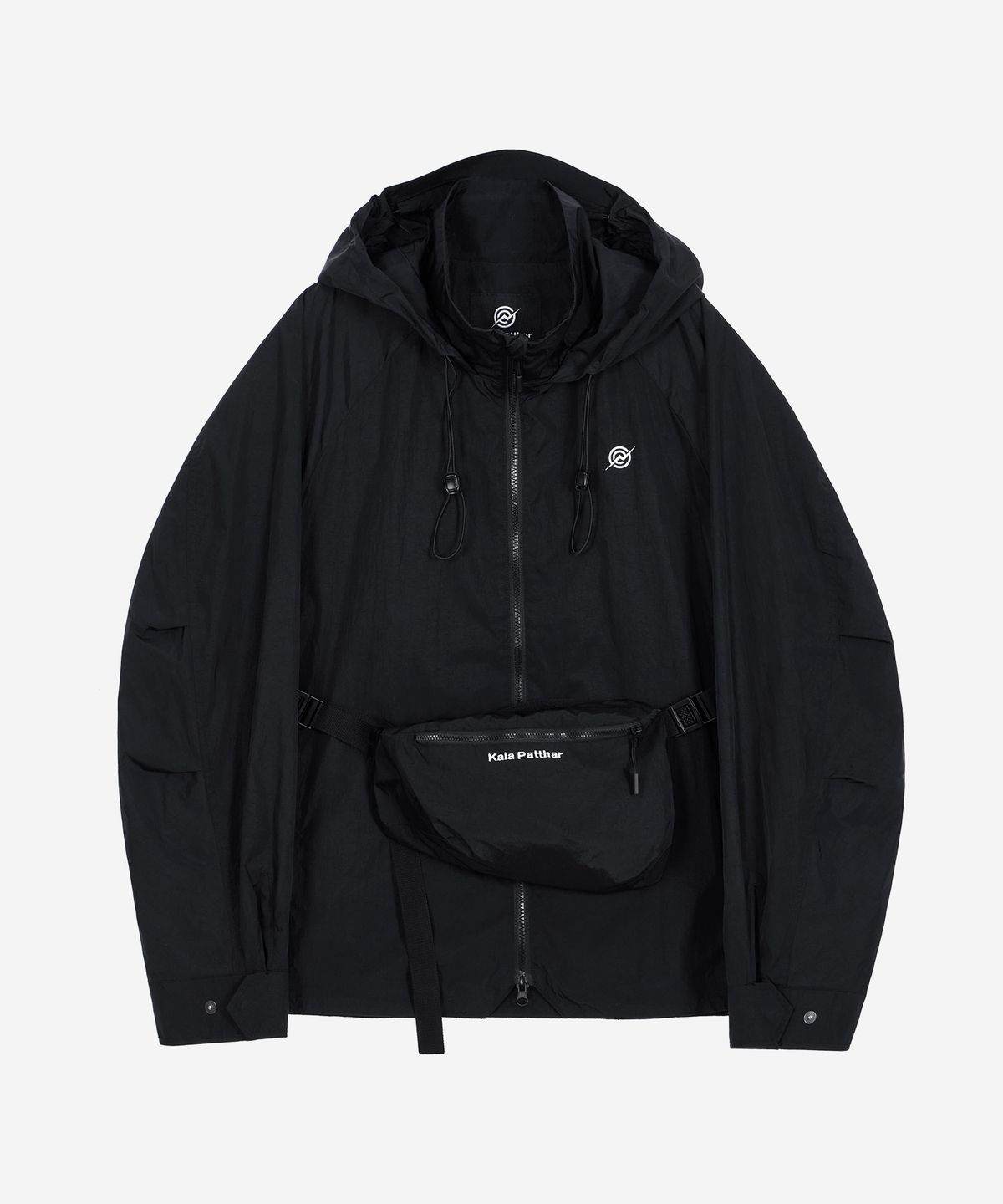 칼라파타르(KALAPATTHAR) Light Weight Holographic Detachable Windbreaker - BLACK