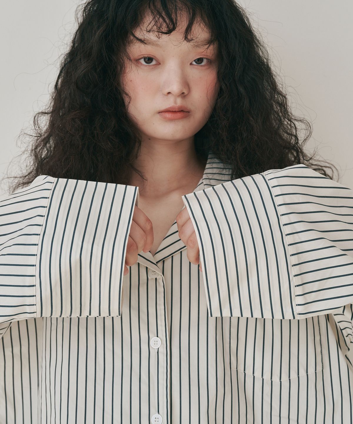 오끼뜨(OGGITT) (uni)도미토리 빈 스트라이프 파자마 블랙화이트