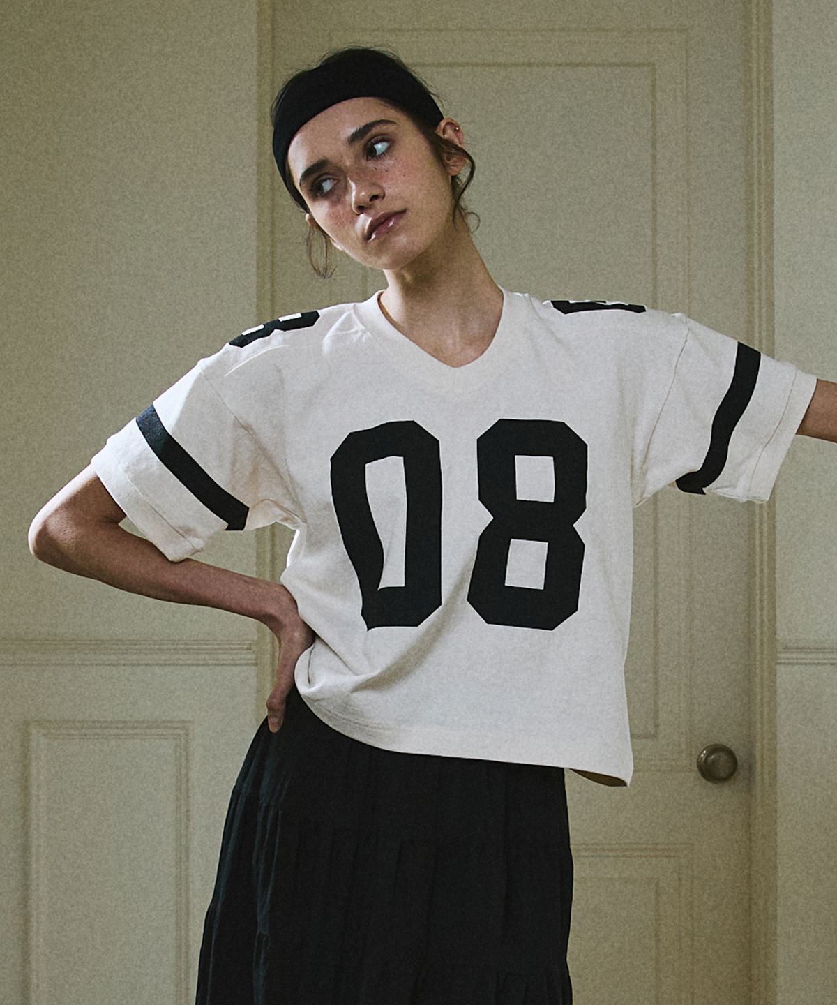 그린버터(GREENBUTTER) No.08 Rugby Tee (L/Beige)
