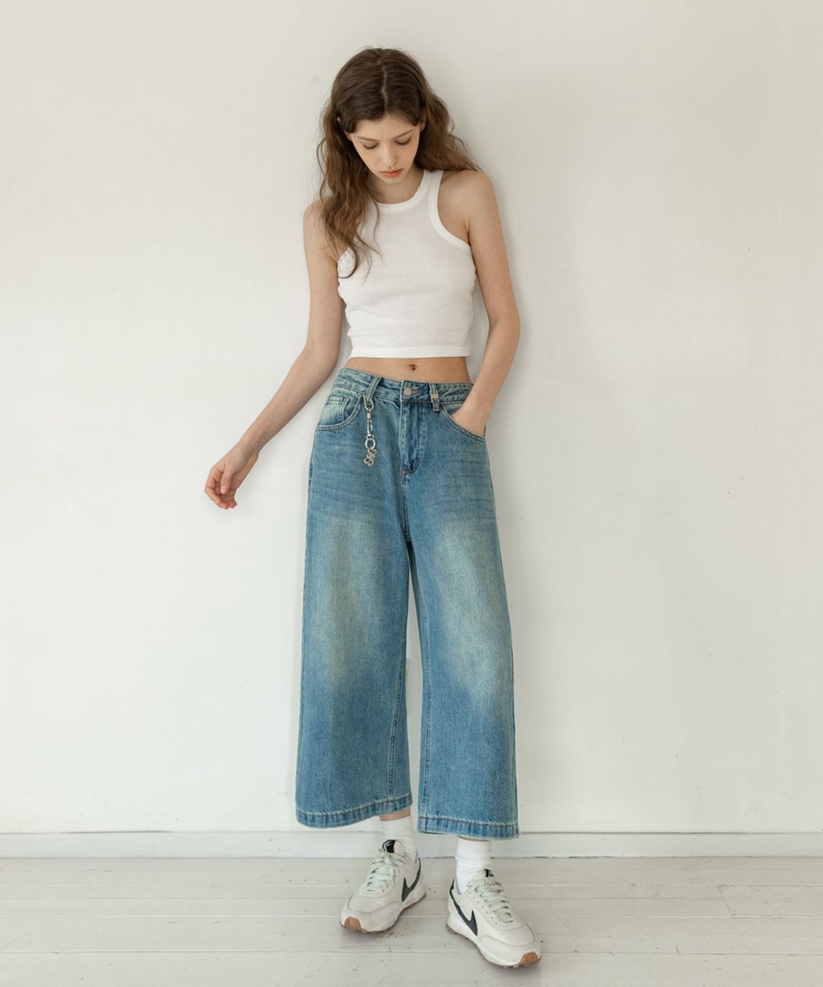 논앤논(NON AND NON) KEYRING SET BERMUDA DENIM PANTS_NSDP5188 (BLUE)