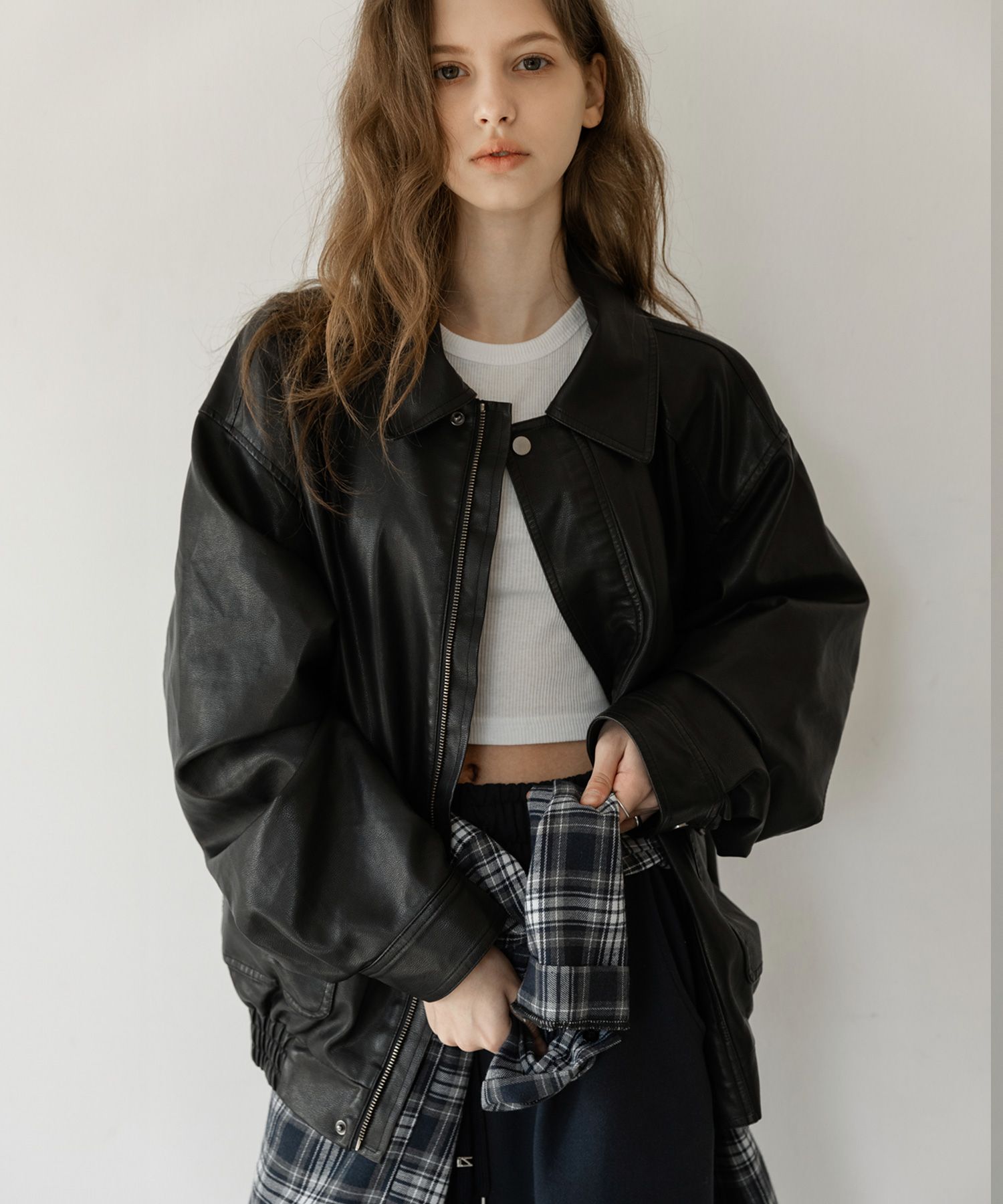 MUSINSA | NON AND NON BLOUSON POCKET LEATHER JACKET_NSJK5194